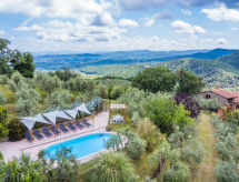 Authentiek Toscaans stenen huis met privézwembad en panoramisch uitzicht - thumbnail 1