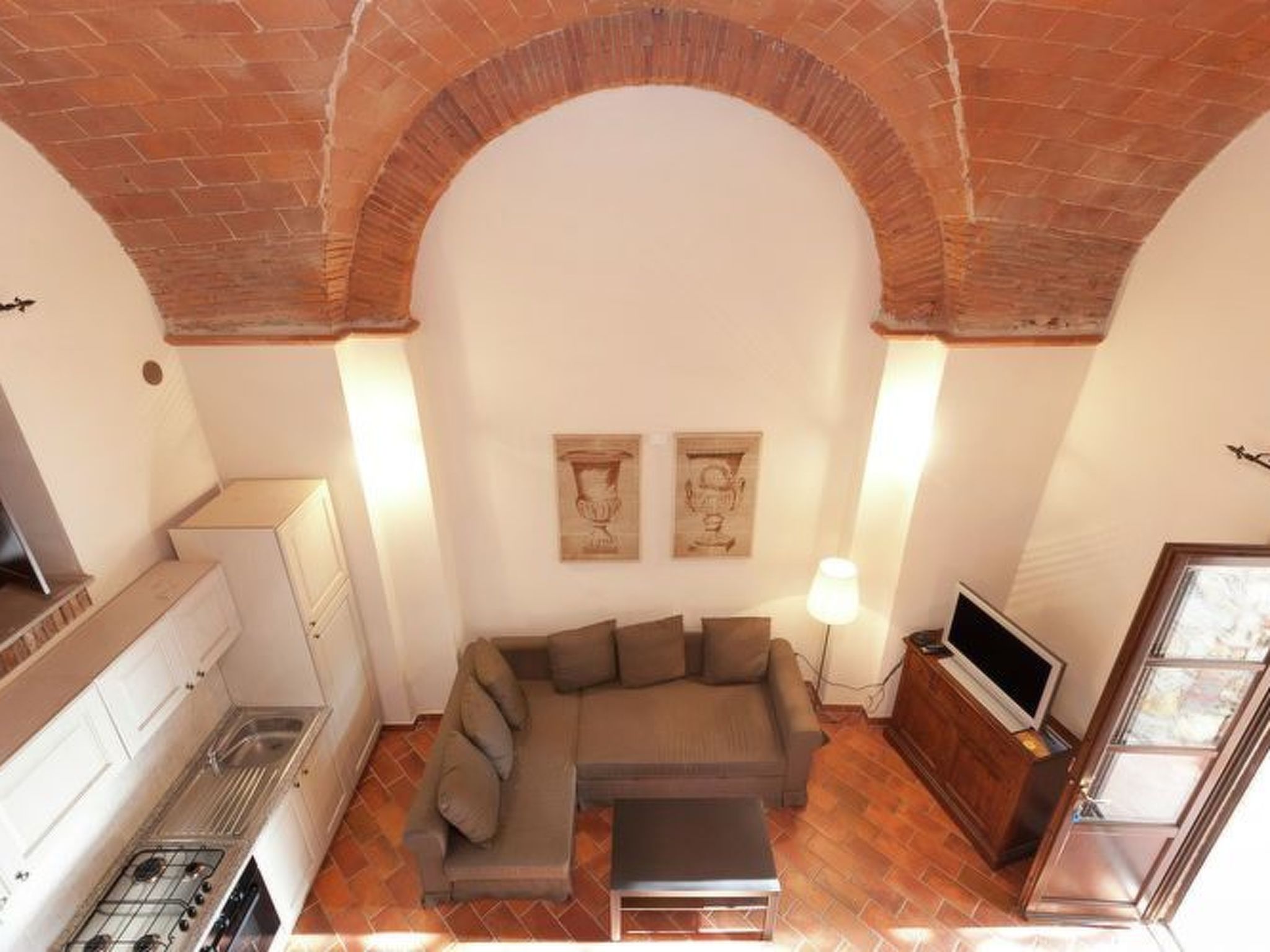 Apartment mit offenem Schlafboden und Garten-Dedans