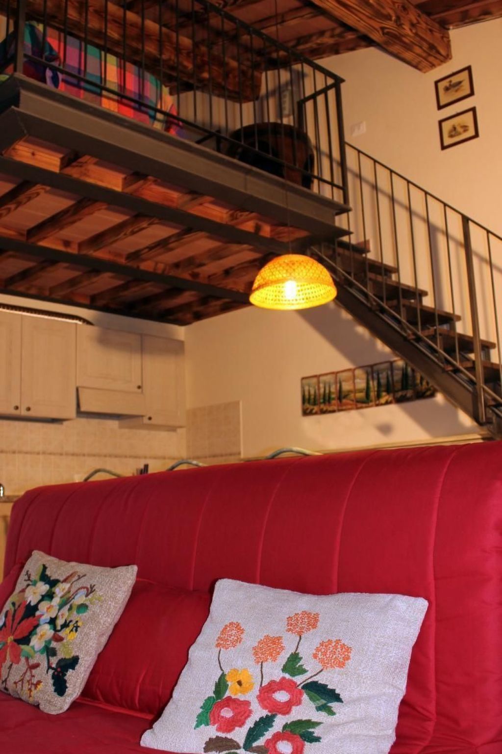 Apartment mit offenem Schlafboden und Garten-Dedans