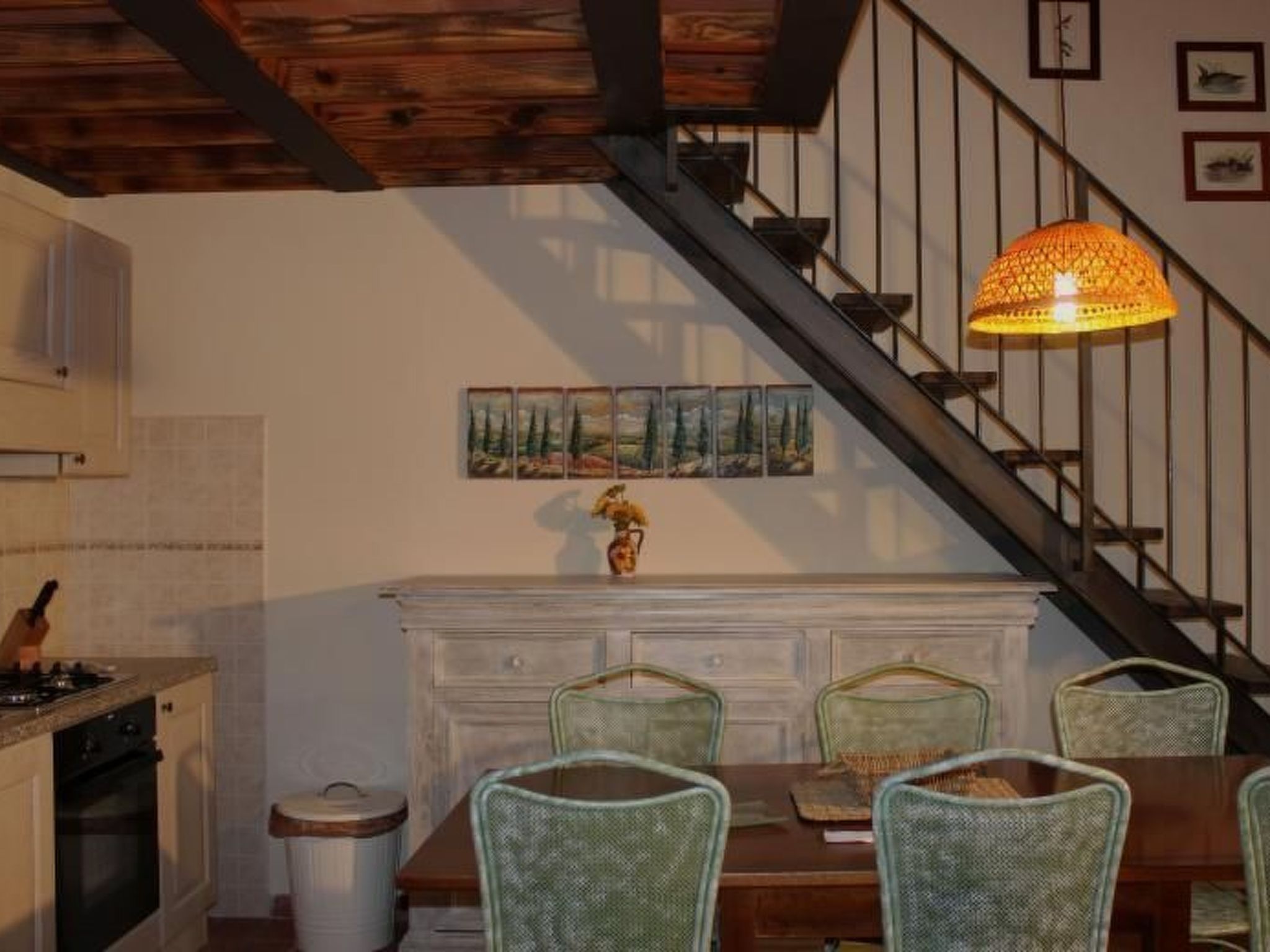 Apartment mit offenem Schlafboden und Garten-Dedans