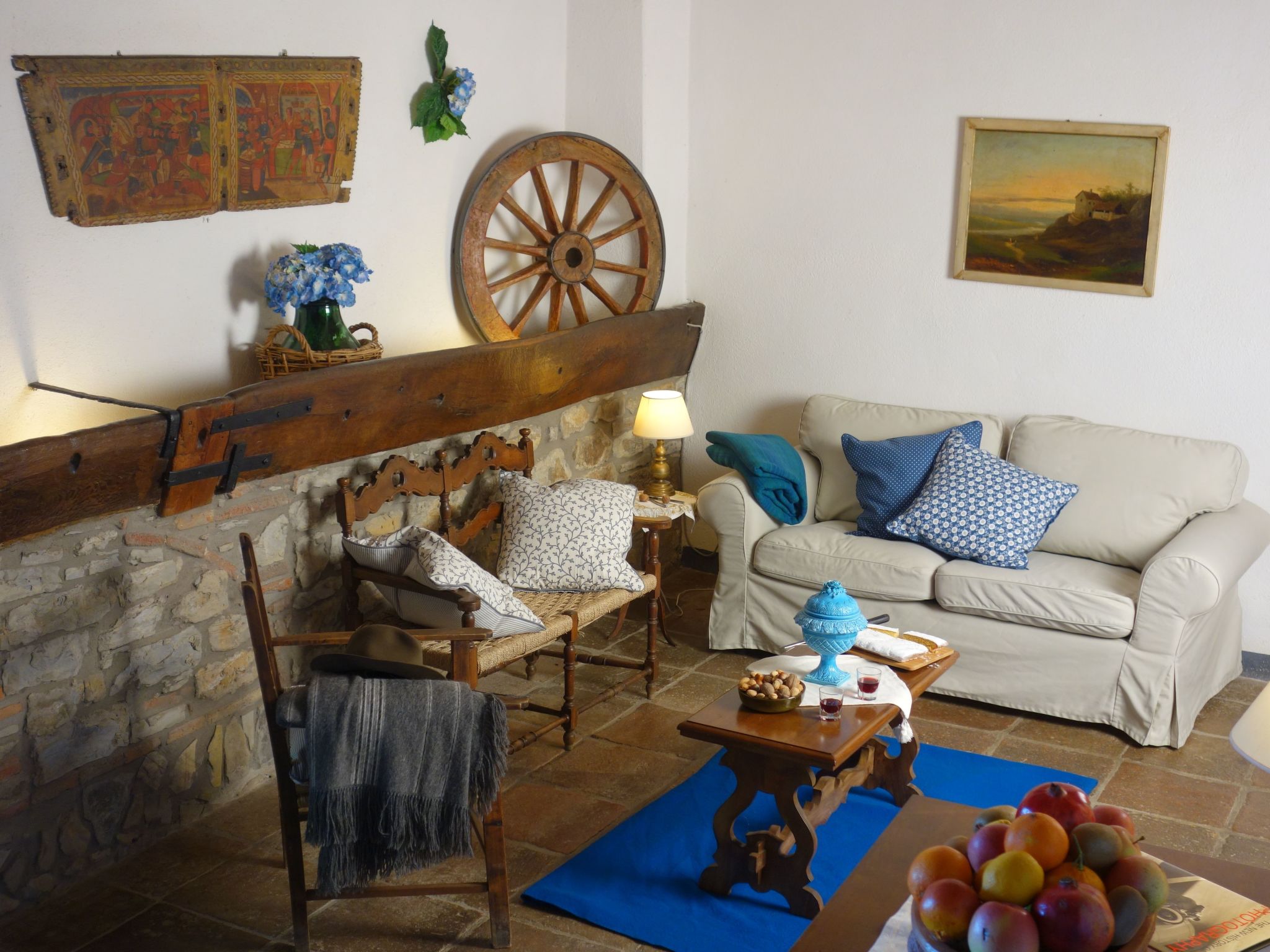 Gemütliche blaue Wohnung mit Garten-Binnen