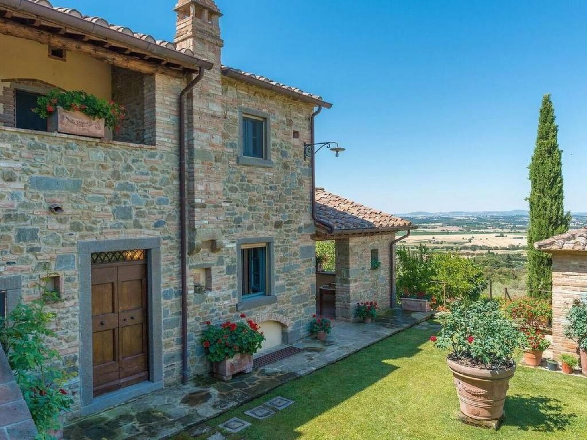 Wohnung in Cortona mit Terrasse, Garten und Grill-Binnen