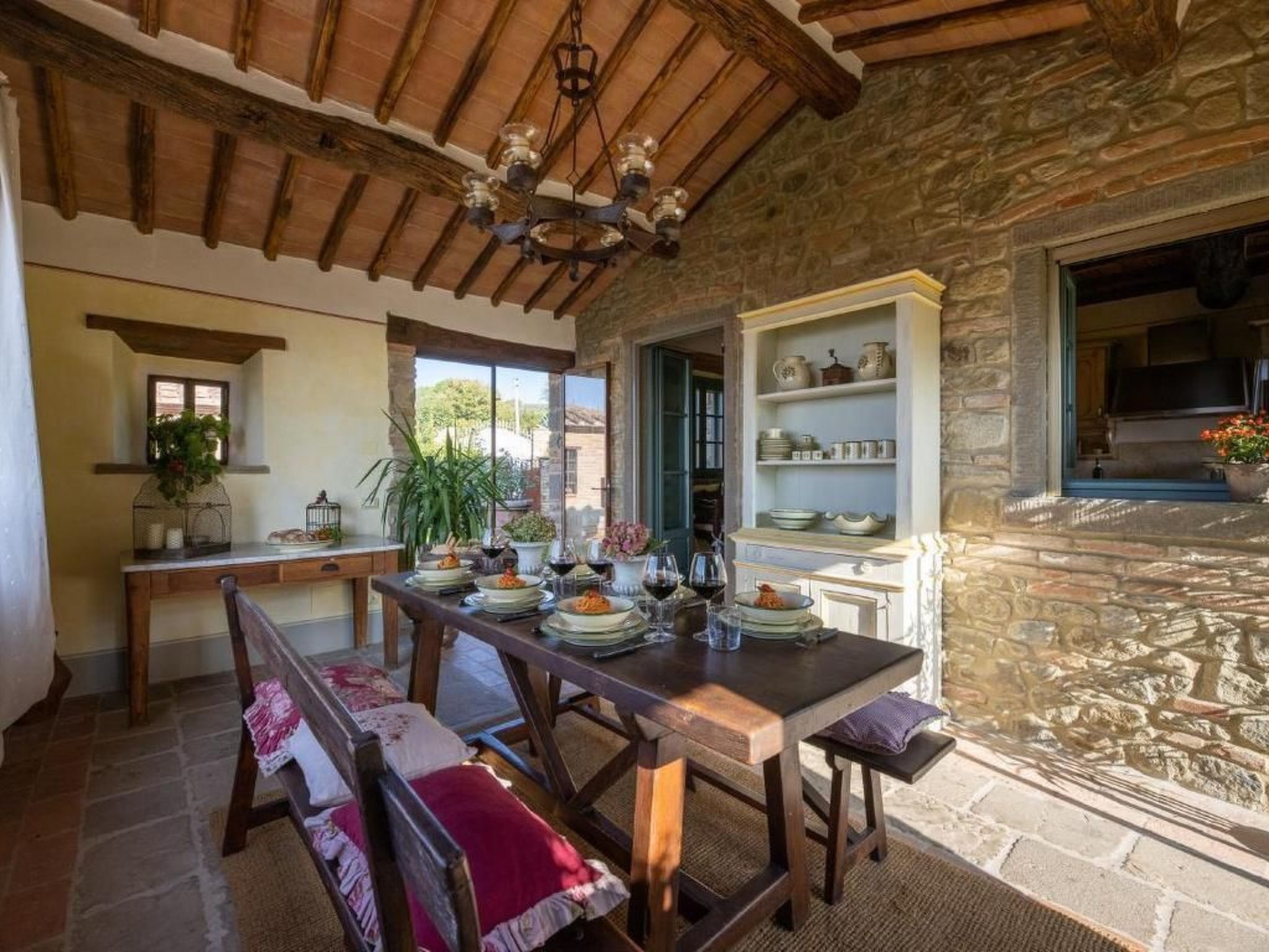 Wohnung in Cortona mit Terrasse, Garten und Grill-Binnen