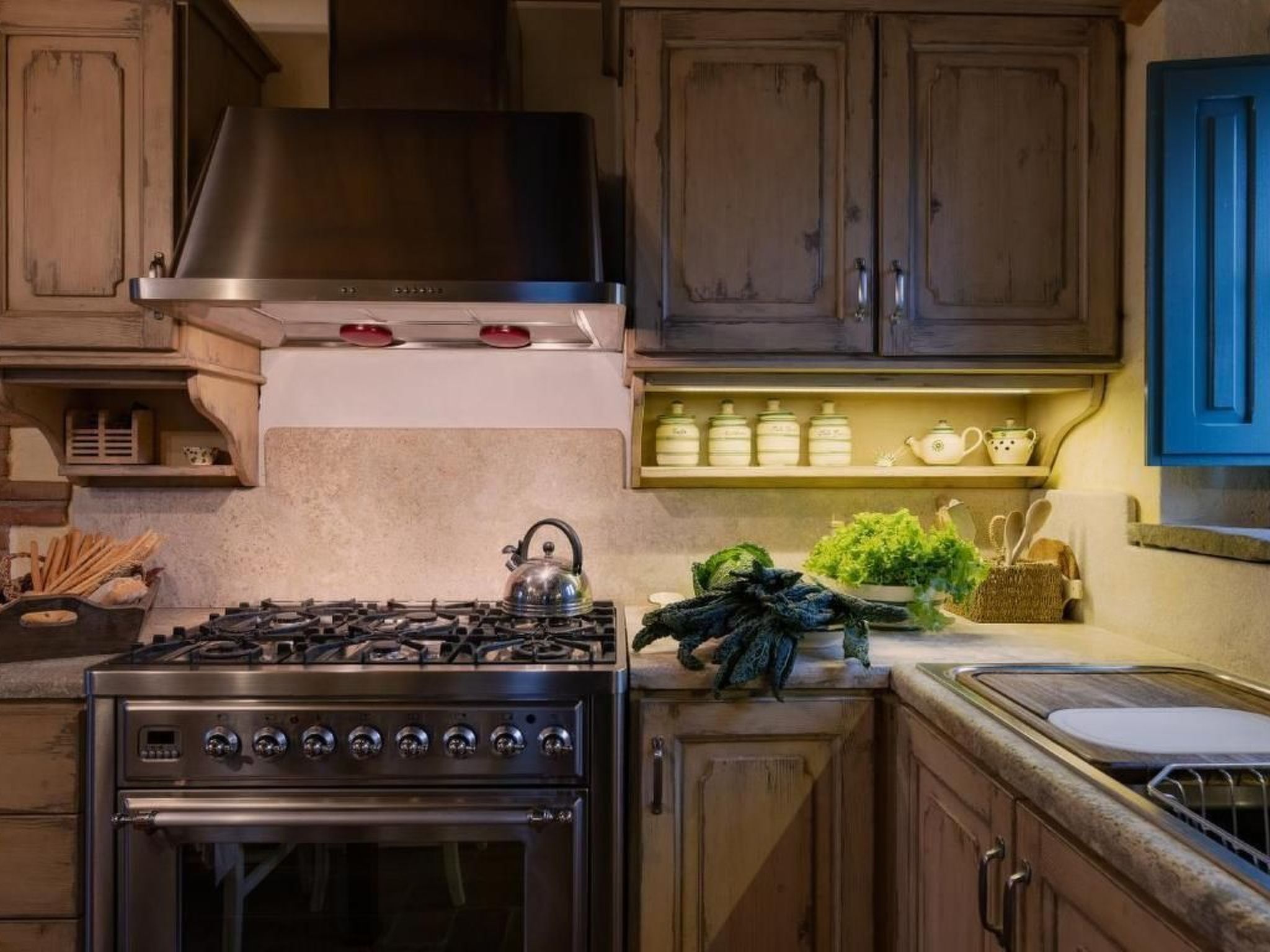 Wohnung in Cortona mit Terrasse, Garten und Grill-Binnen