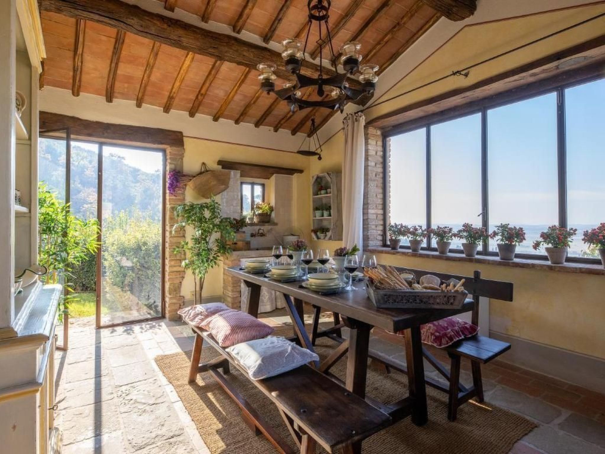 Wohnung in Cortona mit Terrasse, Garten und Grill-Binnen