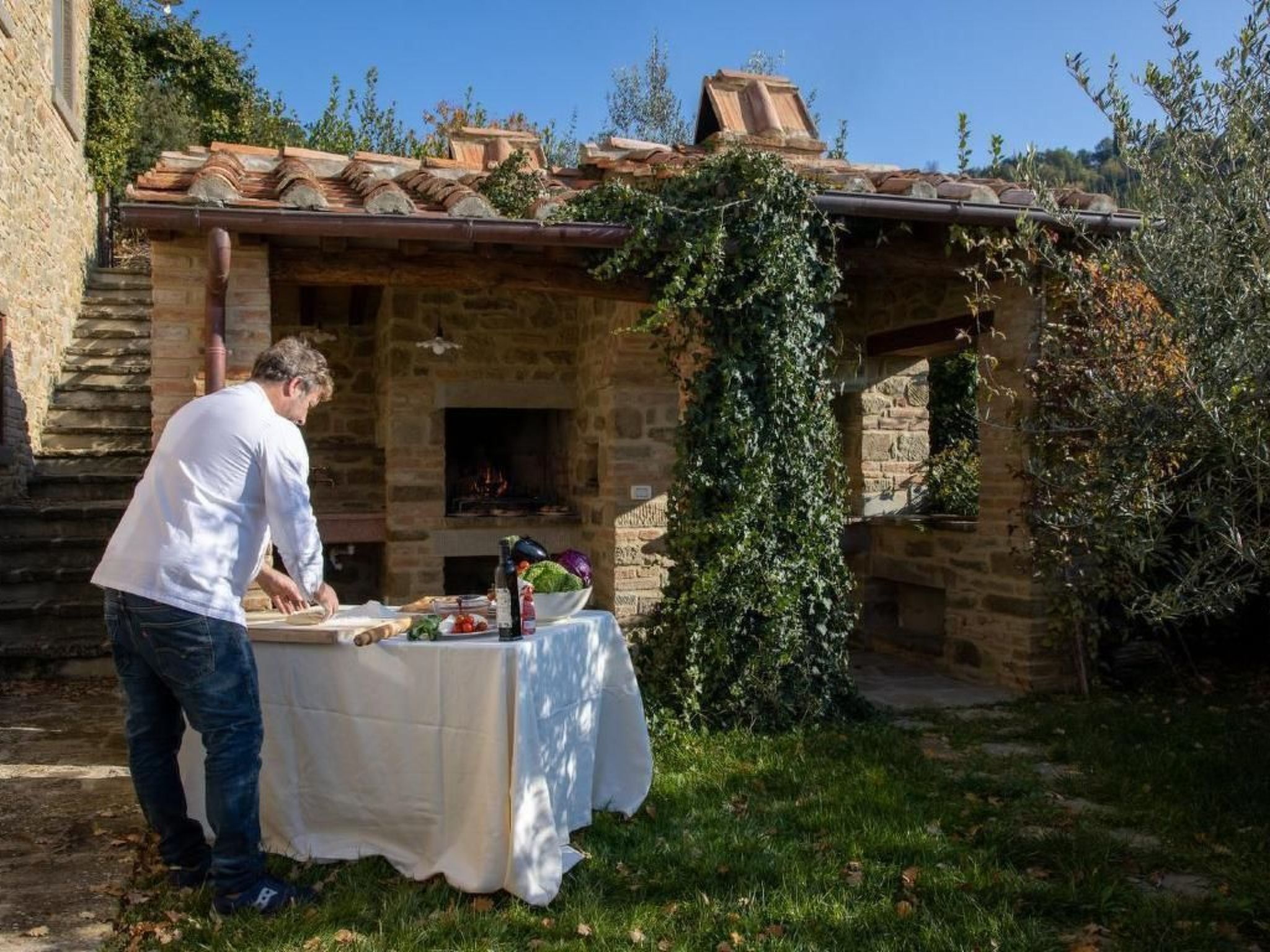 Wohnung in Cortona mit Terrasse, Garten und Grill-Binnen