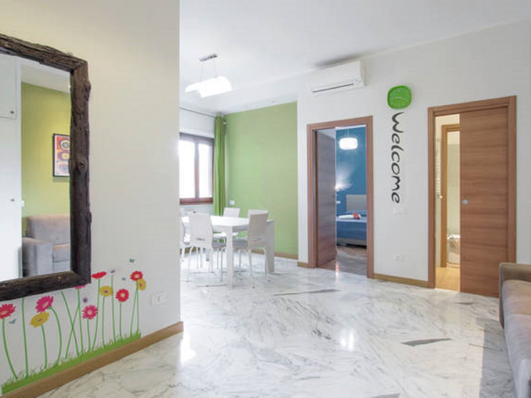 Mit Waschmaschine-Drinnen