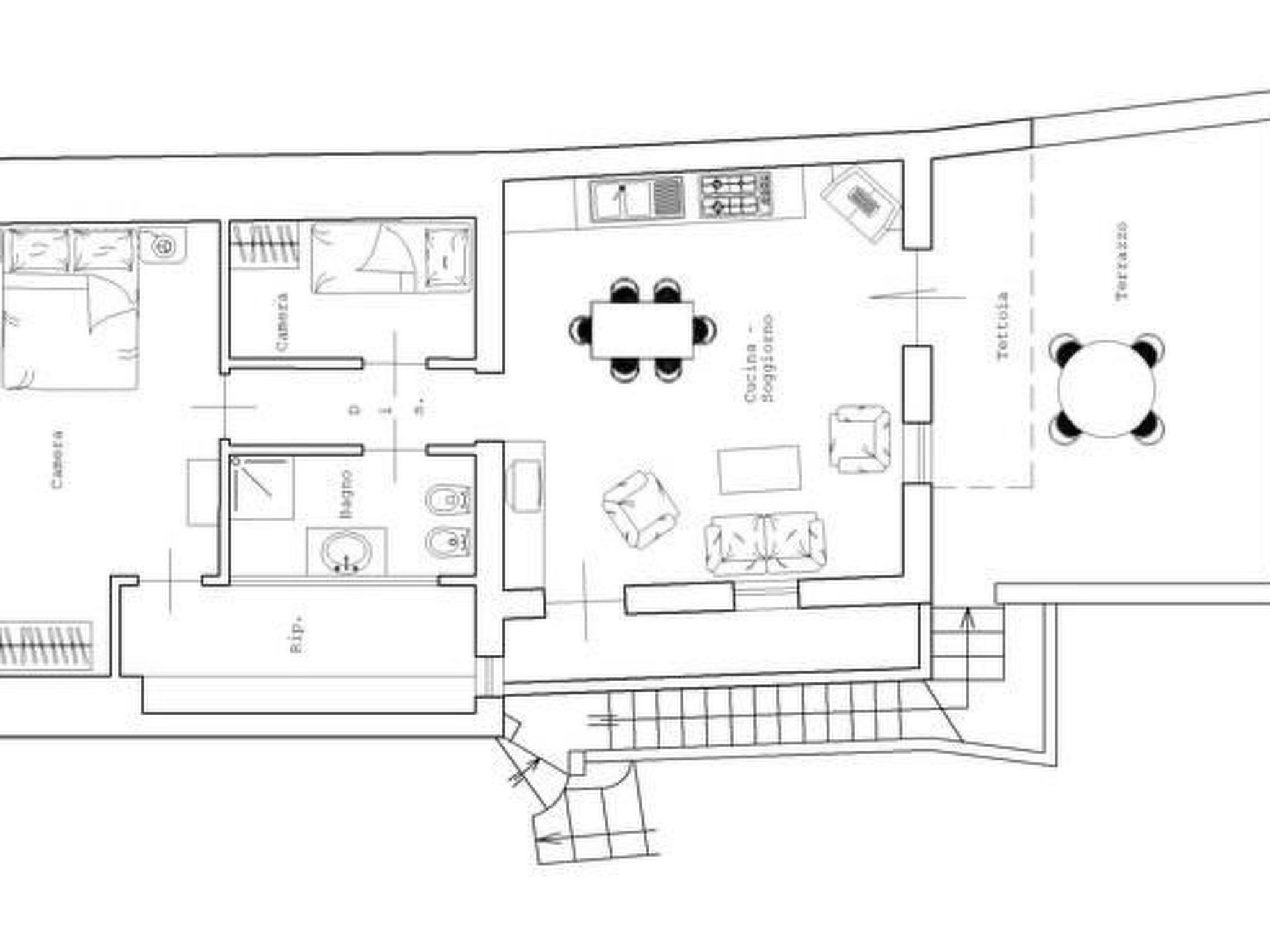 Wohnung mit großer Terrasse und Meerblick-Dedans