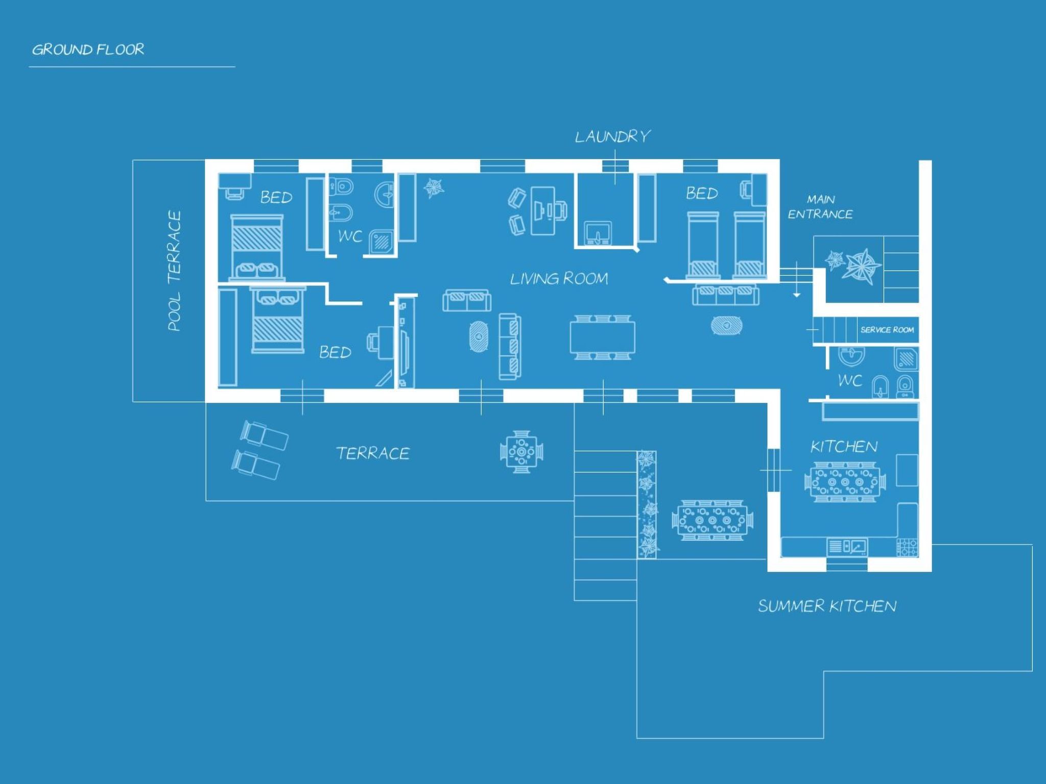 Traumvilla mit Panoramapool-Binnen