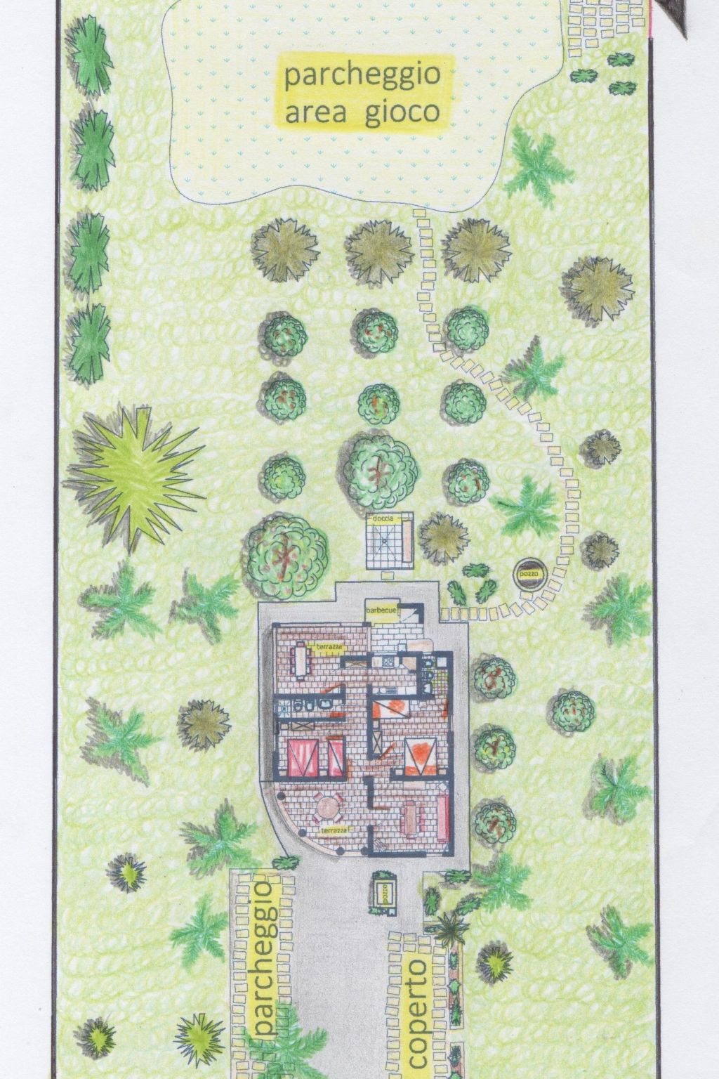 Kleine Villa mit geschlossenem Garten in Parabita-Binnen