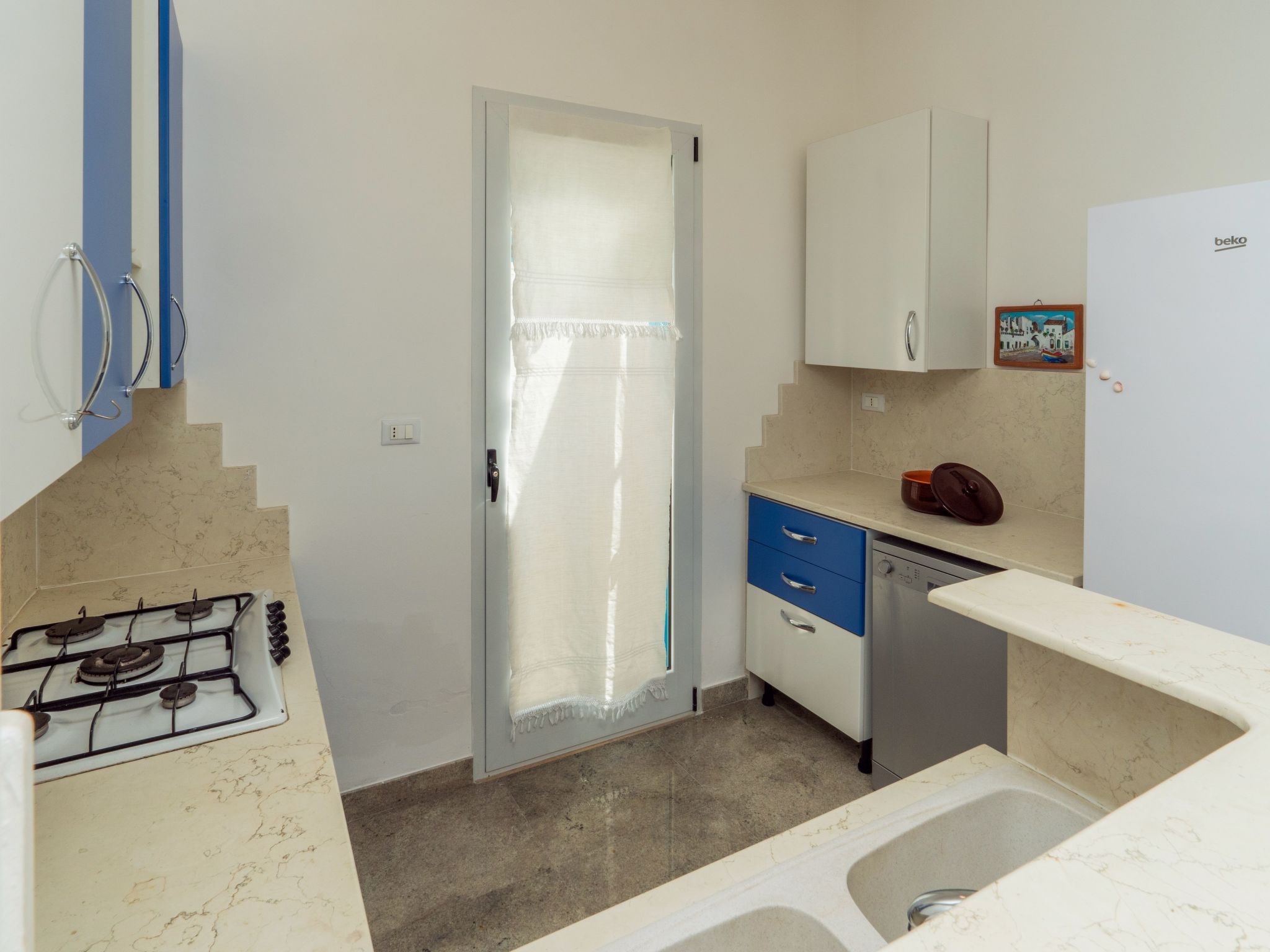 Blaue Wohnung-Drinnen