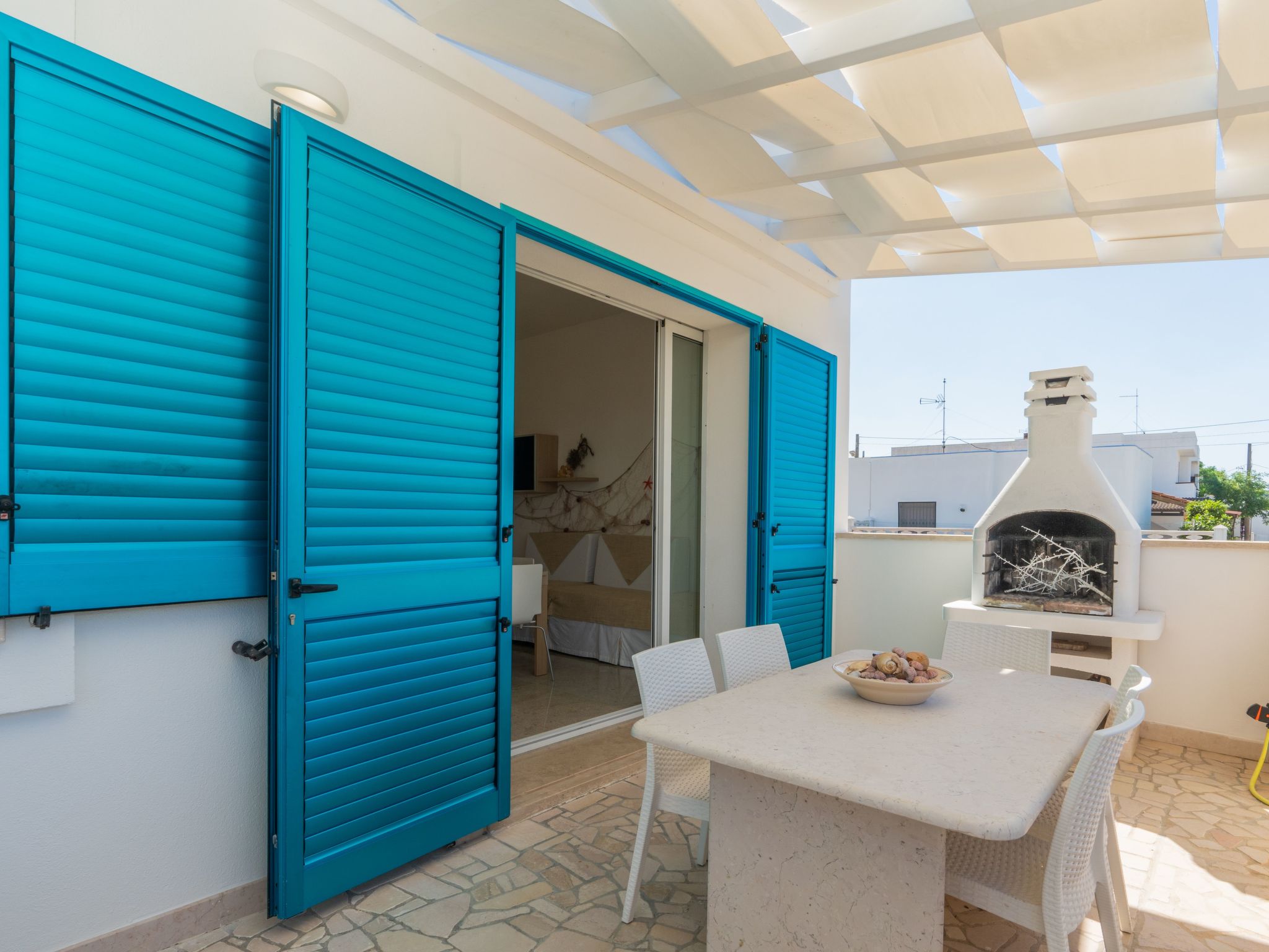 Blaue Wohnung-Drinnen