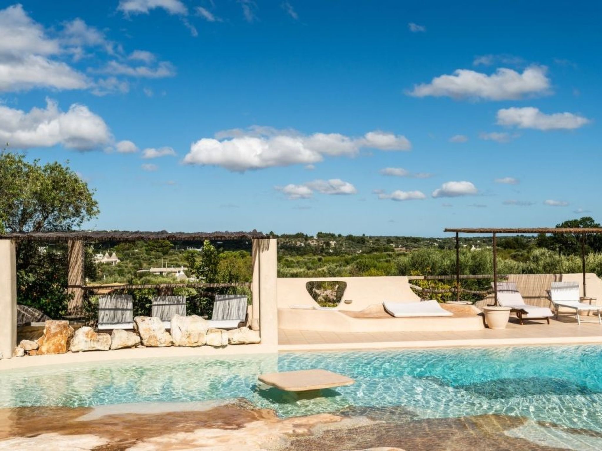 Schönes Steinhaus mit Pool und Panoramablick-Image-tags.info