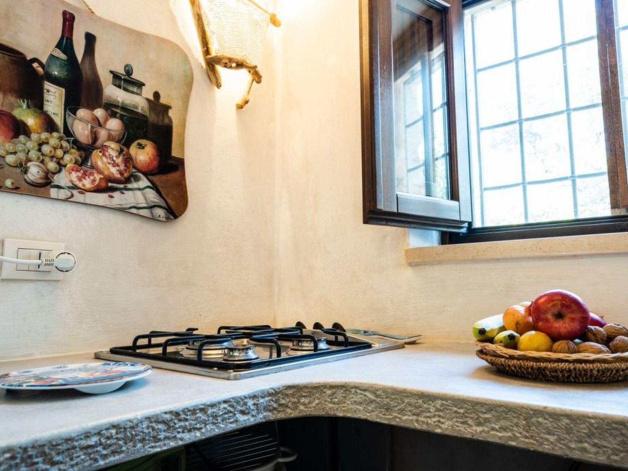 Schönes Steinhaus mit Pool und Panoramablick-Image-tags.info