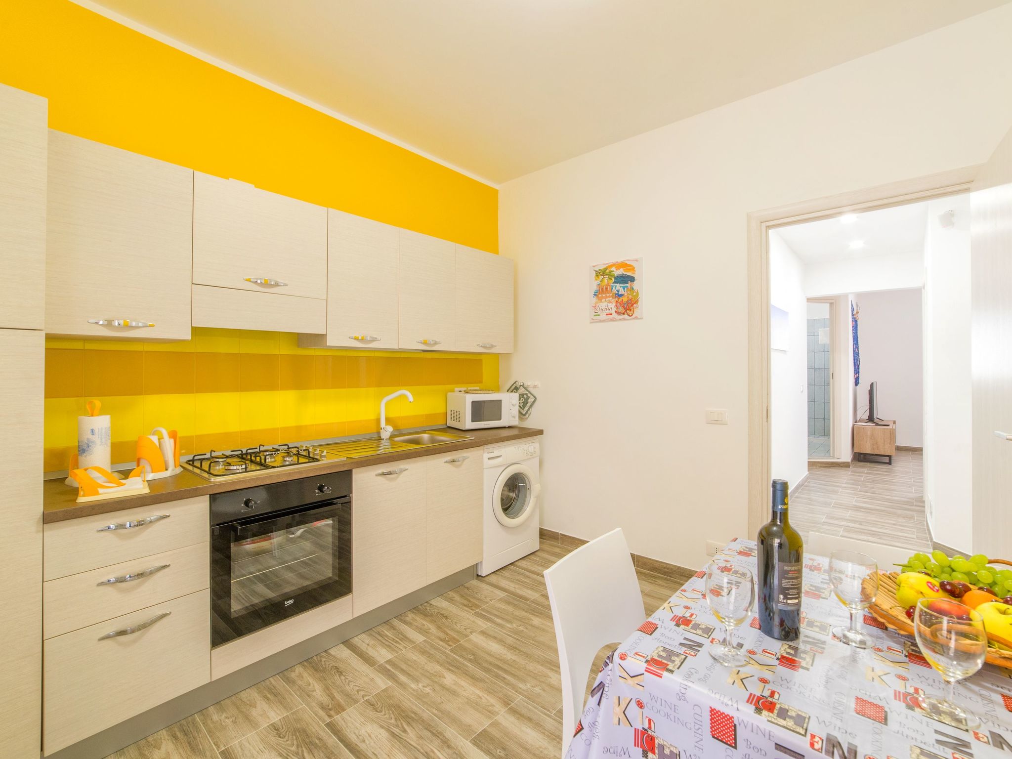 Für 2 Personen  + 2 Kinder ca. 70 m&sup2; in Porto Palo, Sizilien (Provinz Agri - Drinnen