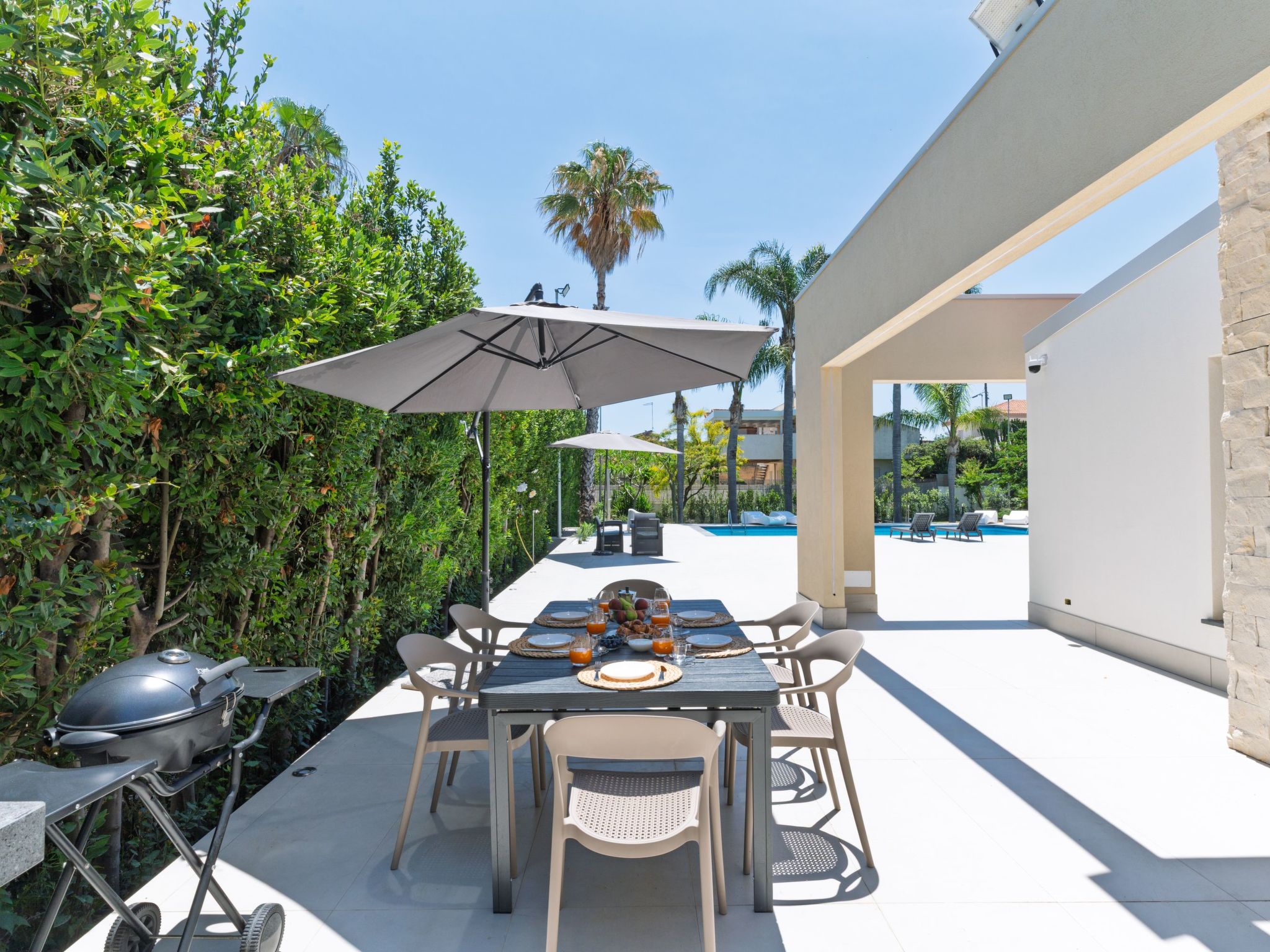 Nereide, Luxusvilla mit Pool am Meer-Drinnen