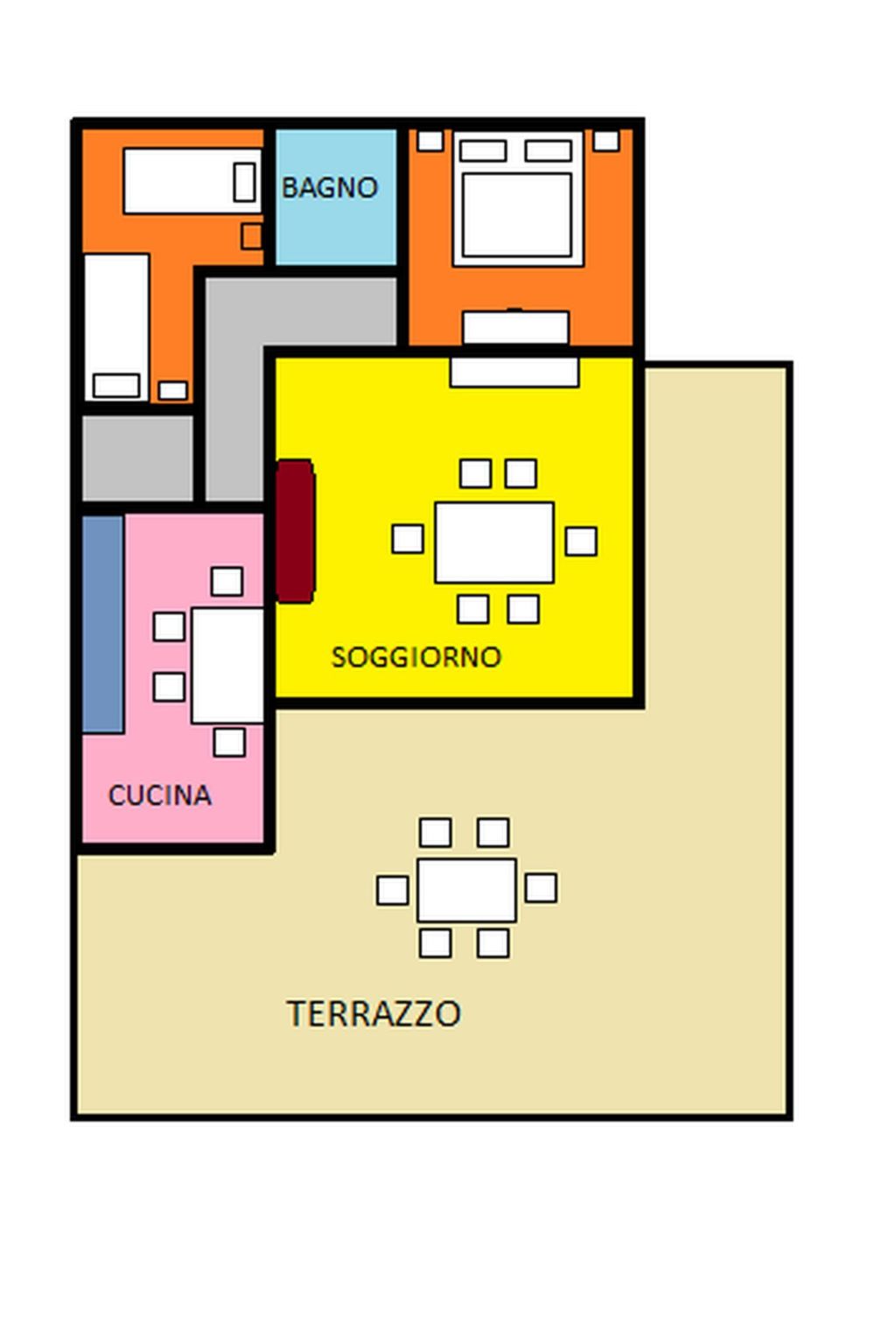 Mit grosser Terrasse direkt am Meer-Binnen