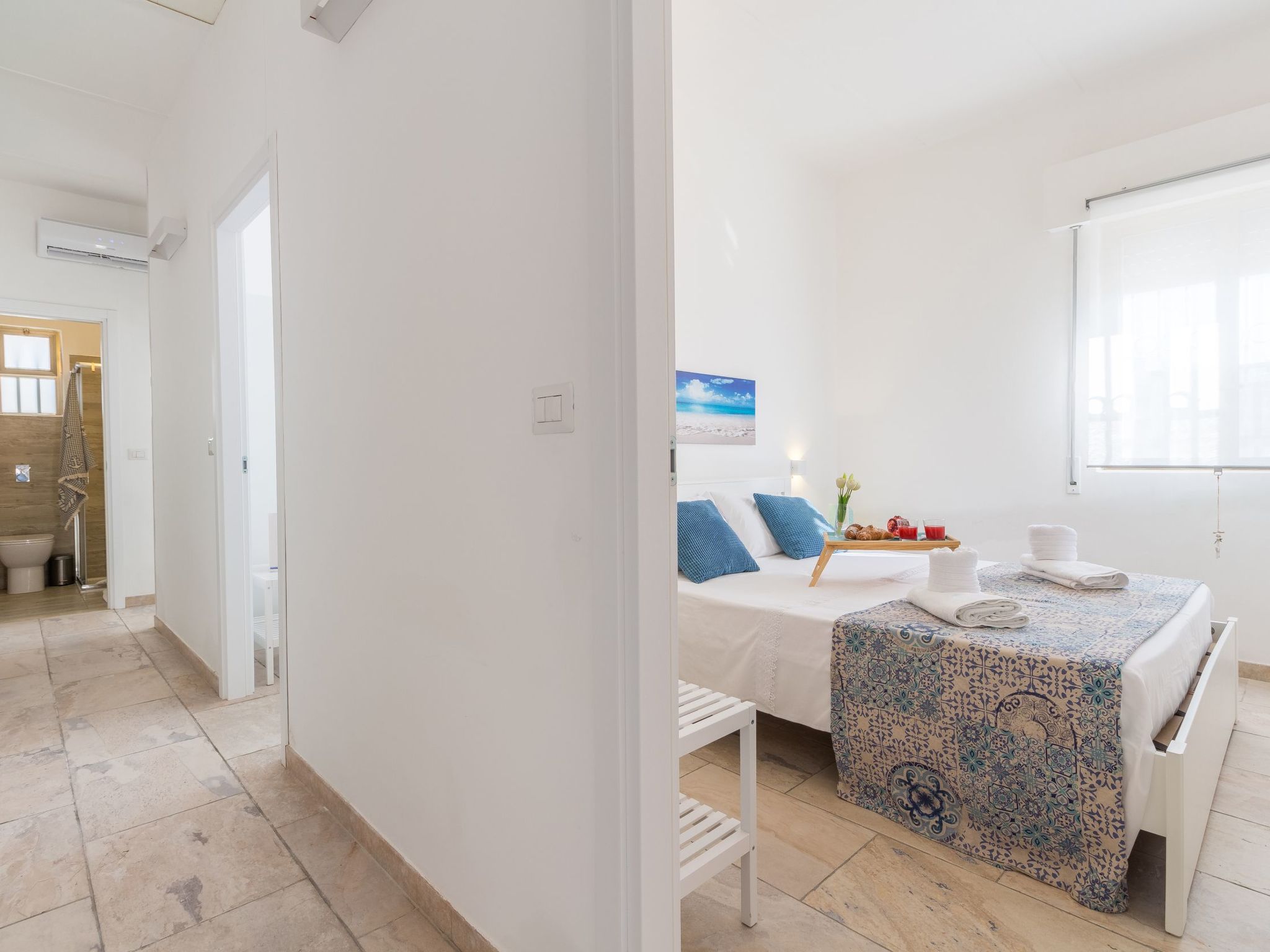 Edoné, Wohnung mit Blick auf einen Sandstrand-Binnen