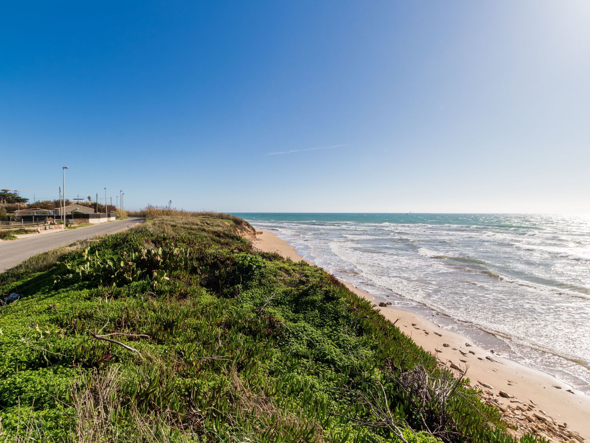 Edoné, Wohnung mit Blick auf einen Sandstrand-Binnen