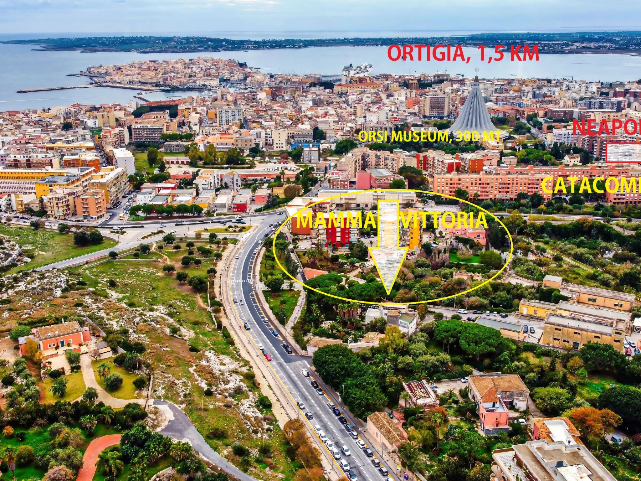 Für 4 Personen und 1 Kind in Syrakus, Sizilien (Ostküste von Sizilien)