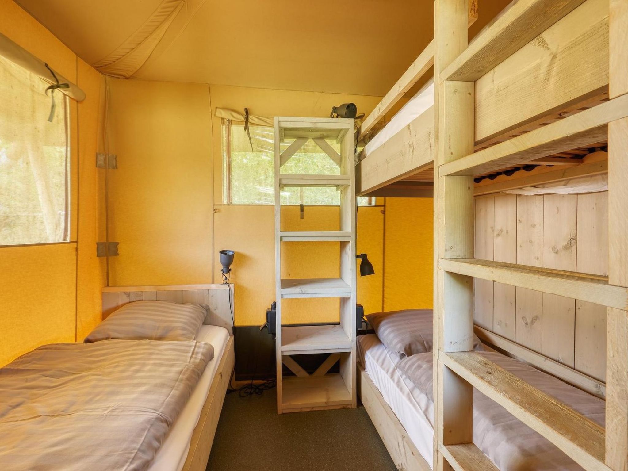 De Glamping - Combo Lodge | 5 p lodge + 2 p tent - Buiten