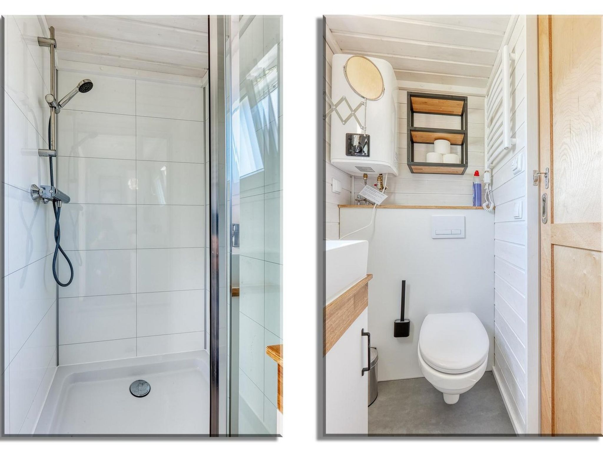De Glamping - Tiny House rood | 5p - Buiten