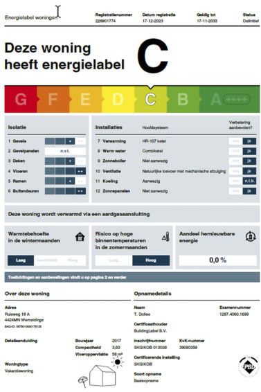 Vakantiehuis Ruisweg 18A