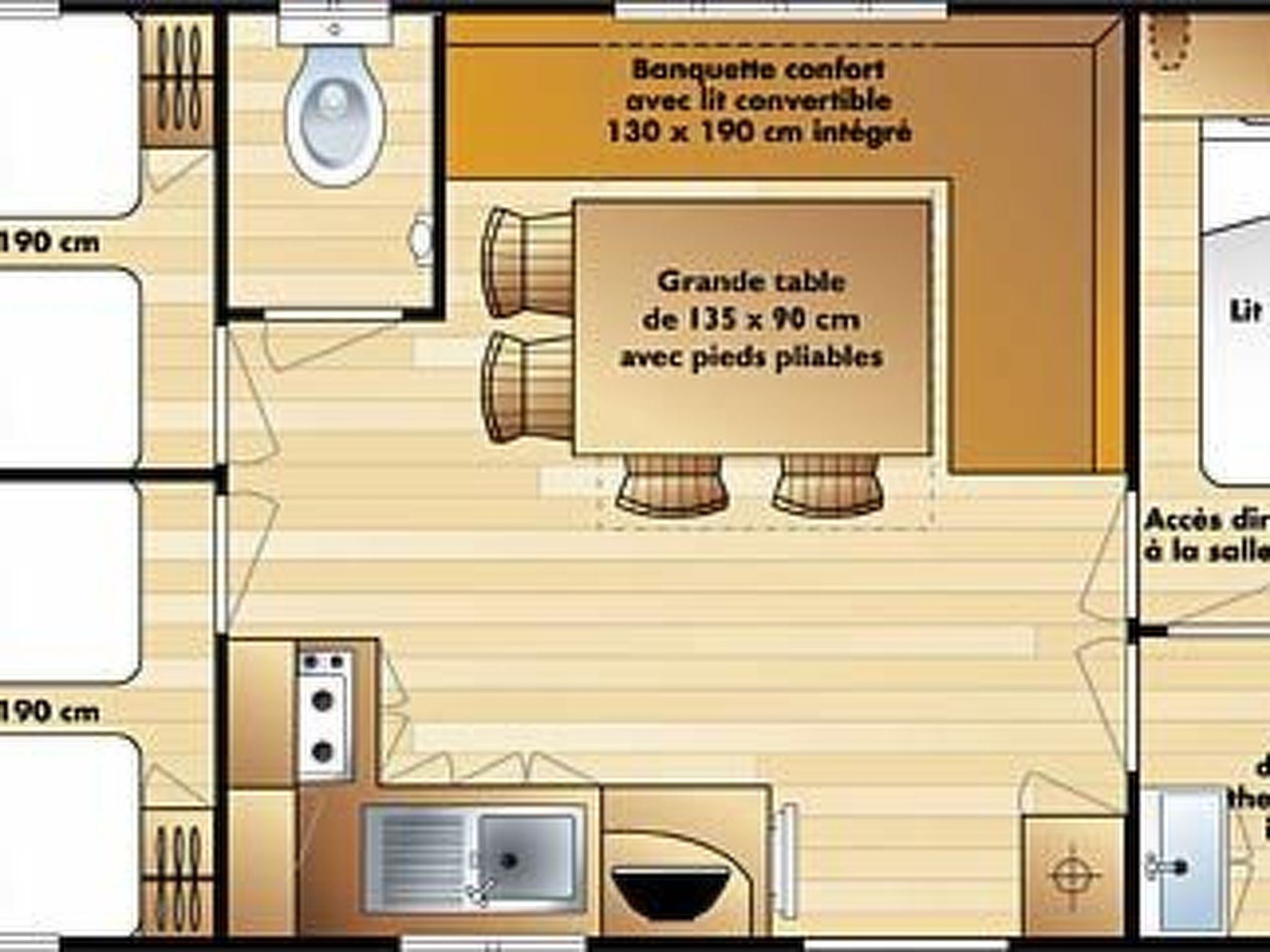 Mobilheim Budget 6p auf dem Campingplatz Scheldeoord-Drinnen