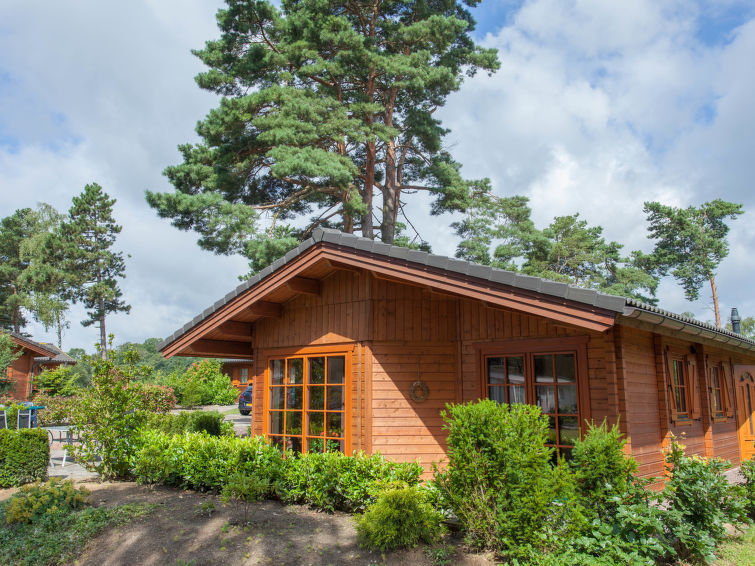 "Boekhorst Royal 6", 4-Zimmer-Bungalow 75 m2. Hell, komfortabel und gemütlich eingerichtet: Wohn-/Esszimmer mit Esstisch und TV. Ausgang zur Terrasse. 3 Zimmer, jedes Zimmer mit 2 Betten. Offene Küc..