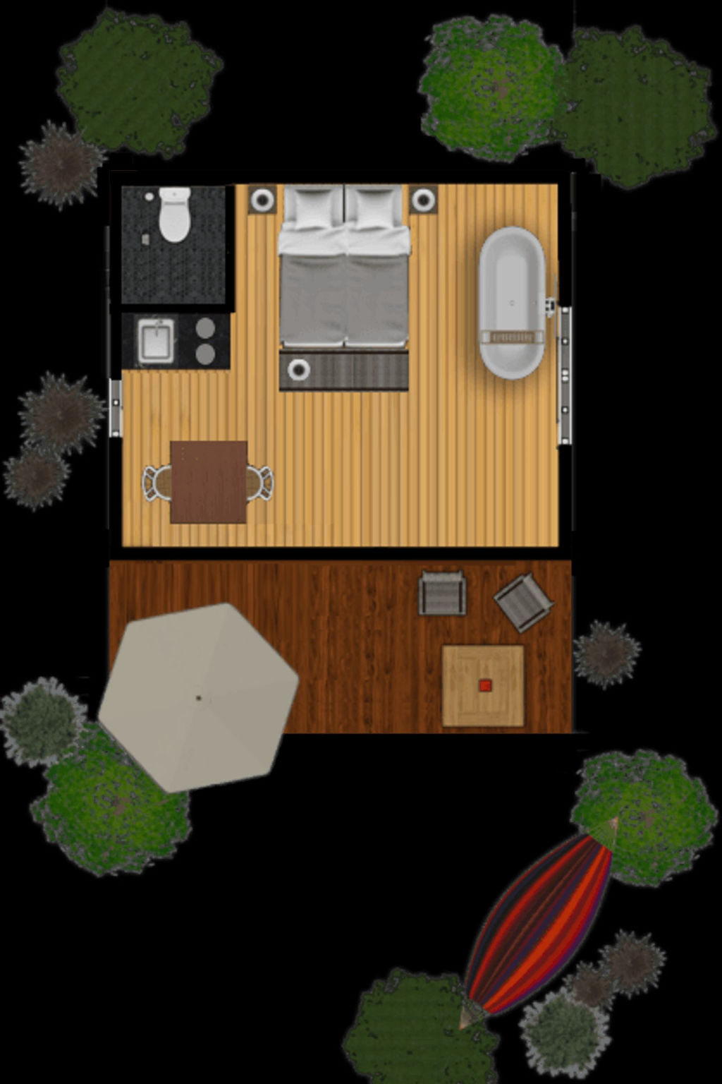Outdoors Holten - Romantic Safaritent bad - Buiten