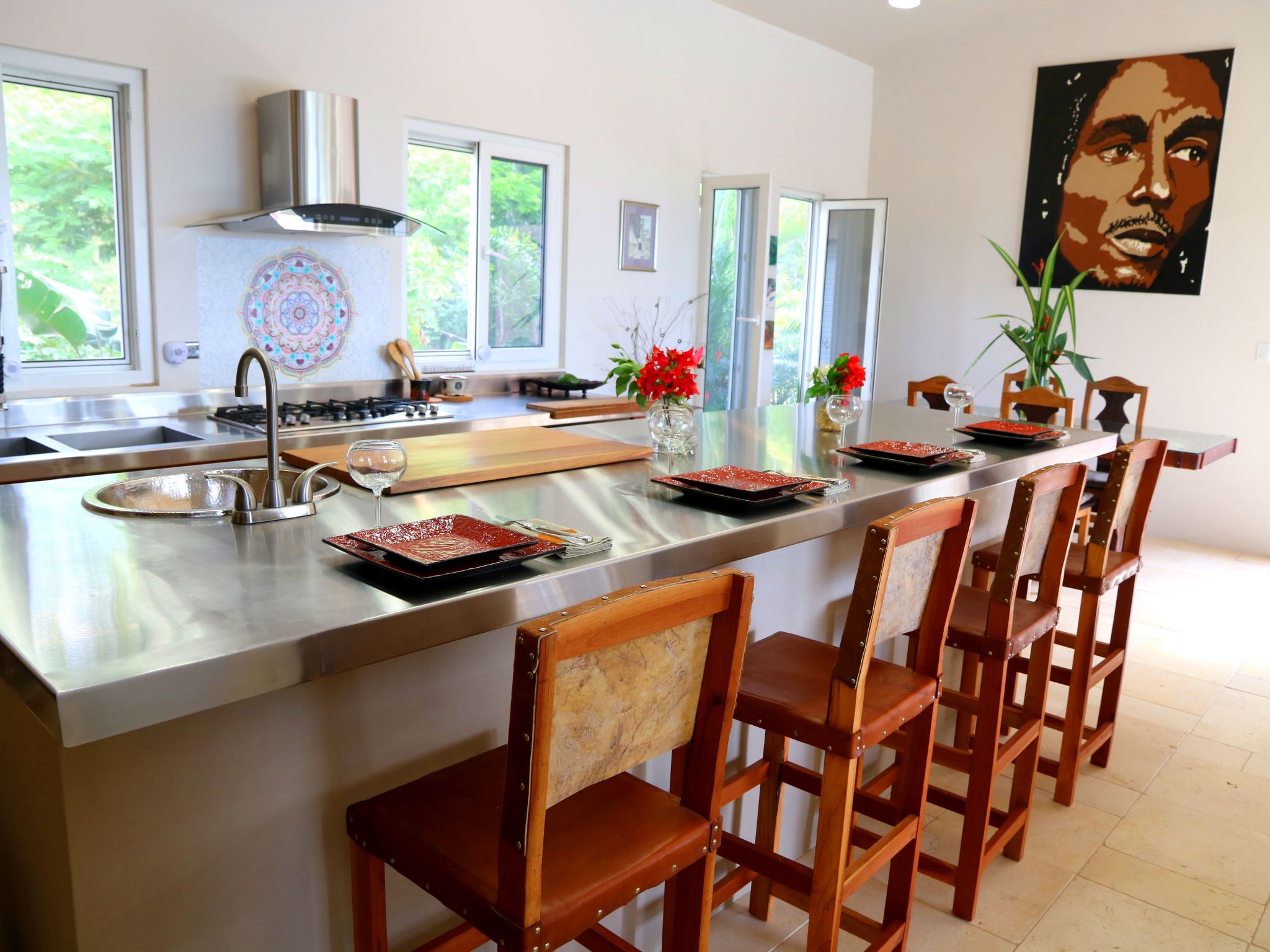 Maison La Hacienda Ojo de Agua Private Villa mit Meerblick und Pool * 8 Erwachsene – Cuisine et coin repas, photo 41 sur 64