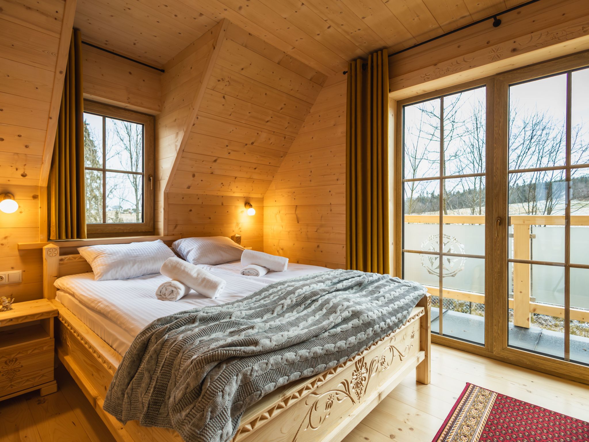 Krokus Tal Dorf unter der Tatra