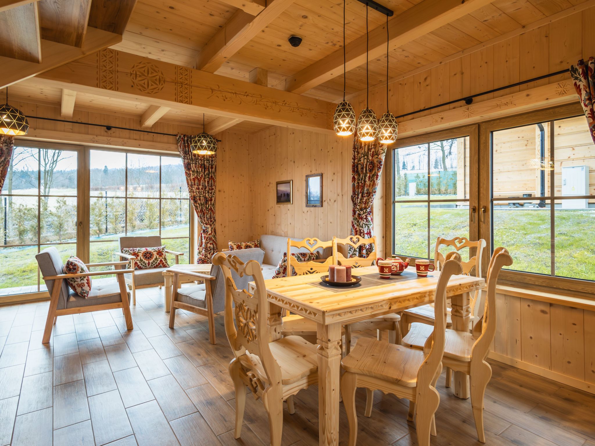 Krokus Tal Dorf unter der Tatra