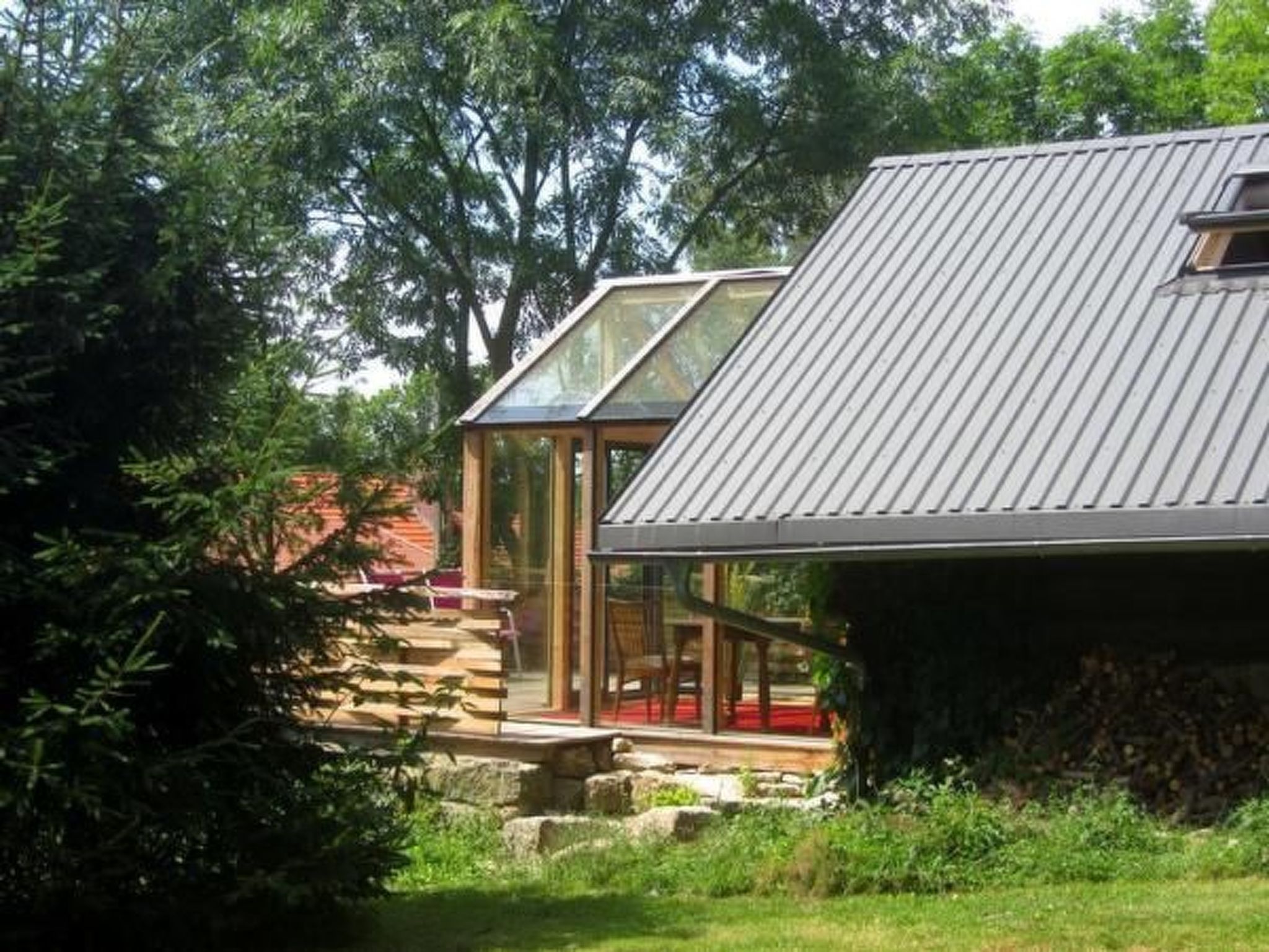 Blockhaus in Gajówka mit Kaminofen-Inside