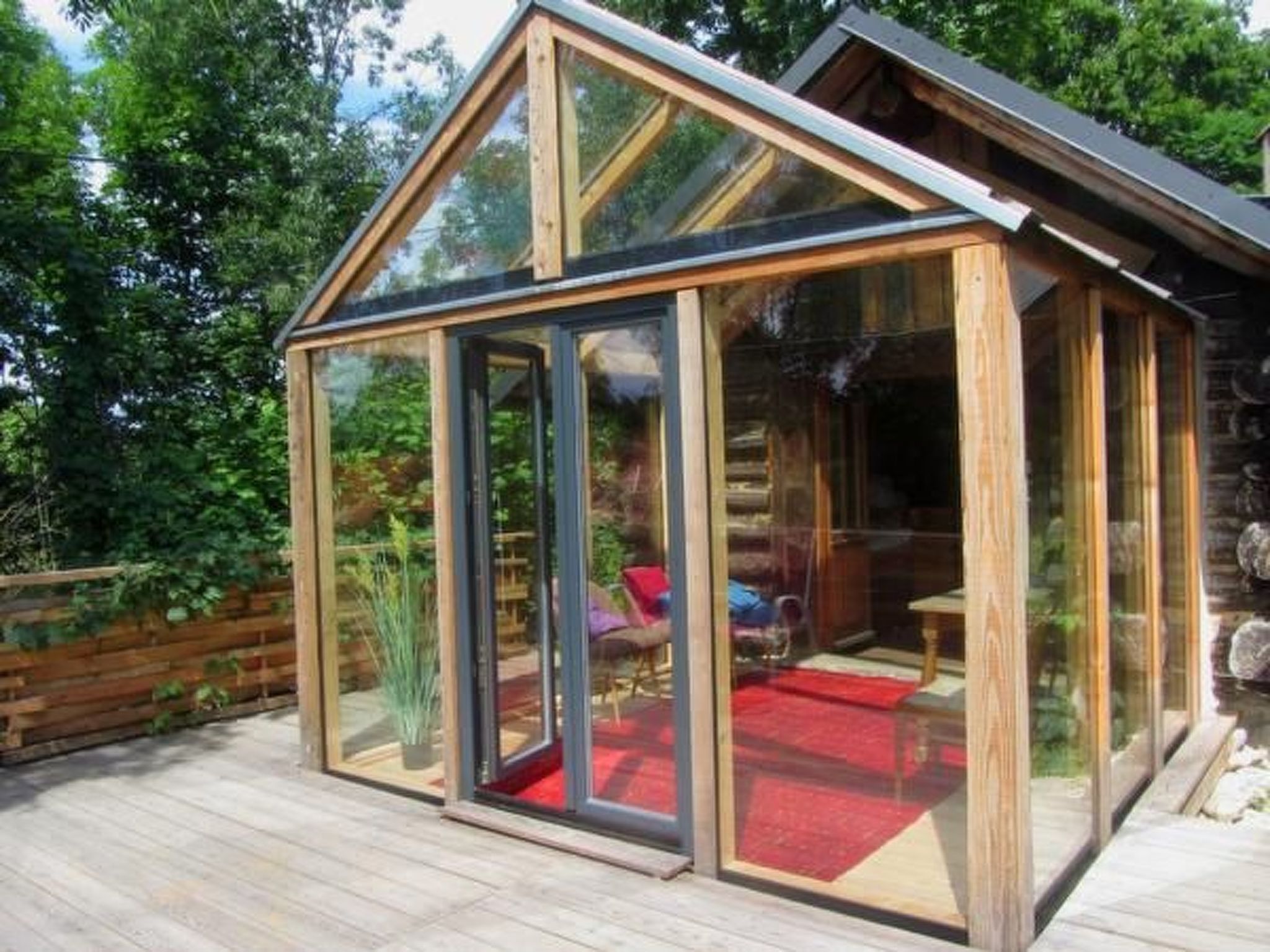 Blockhaus in Gajówka mit Kaminofen-Inside