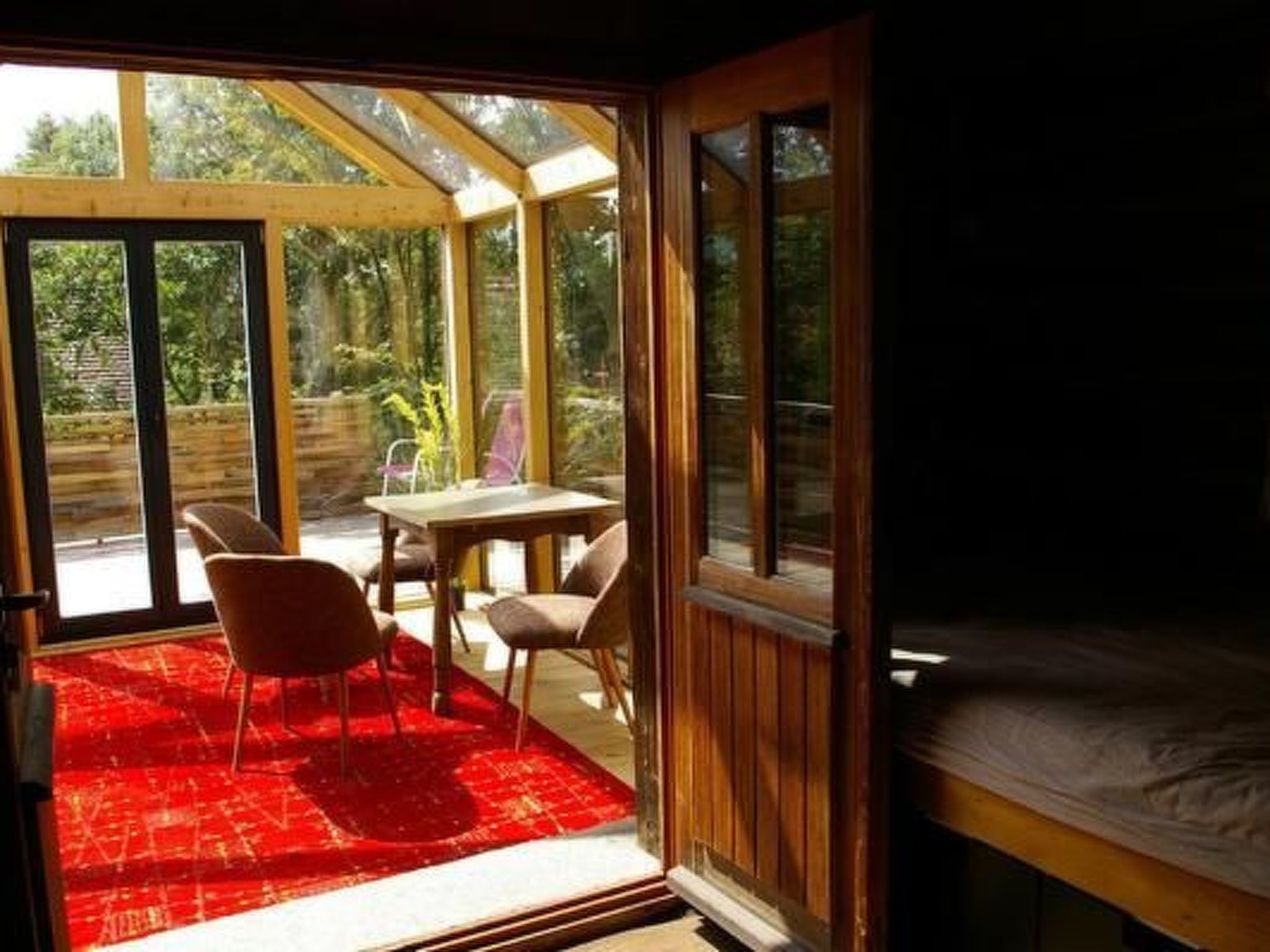 Blockhaus in Gajówka mit Kaminofen-Inside