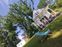 Vrijstaand vakantiehuis aan het meer in Nowe Warpno met sauna - thumbnail 5