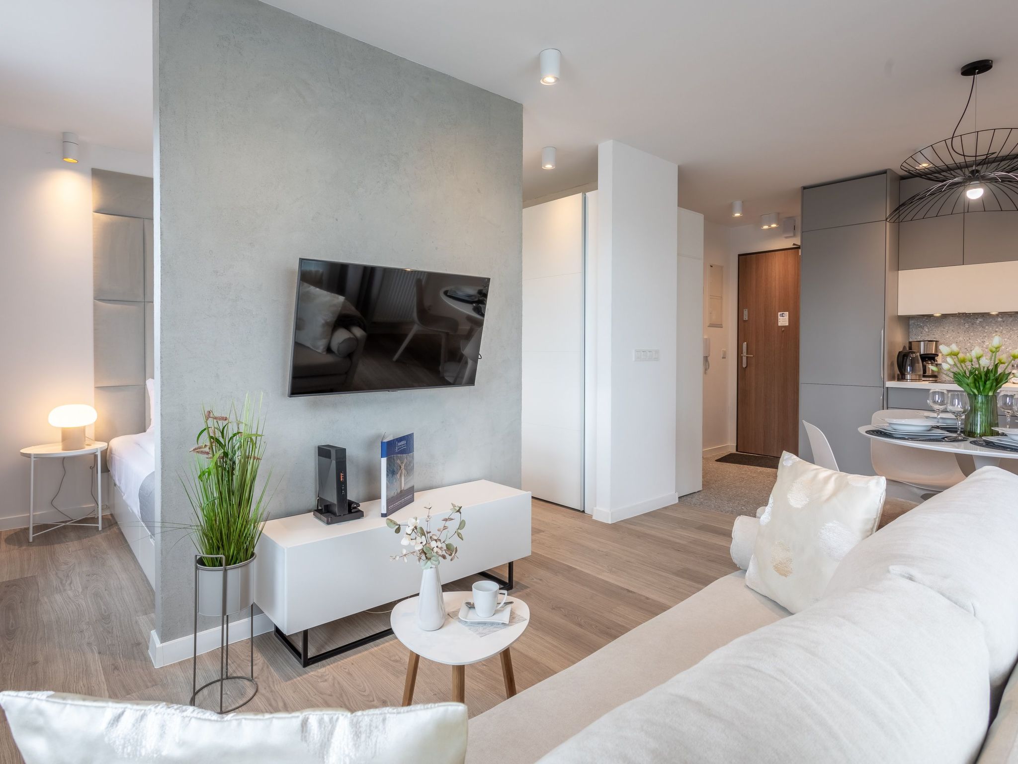 Urlaub auf Usedom, Apartment Sun Towers A53 — Living Room (1 of 8)