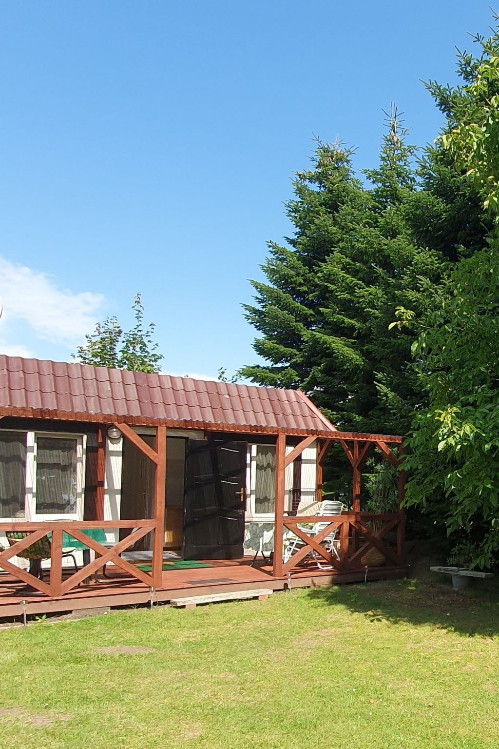 Ferienhaus mit umzäuntem Garten in Sucha Koszalinska (Polen) und 1 Hund erlaubt