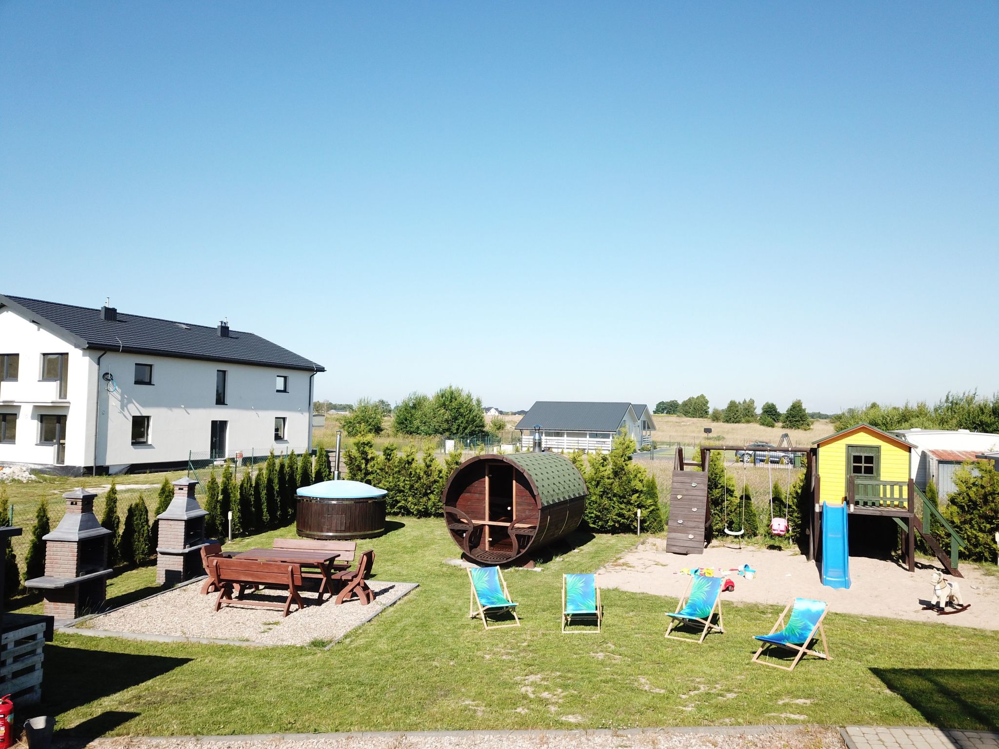 Ferienhaus mit umzäuntem Garten in Gaski (Polen) und 1 Hund erlaubt