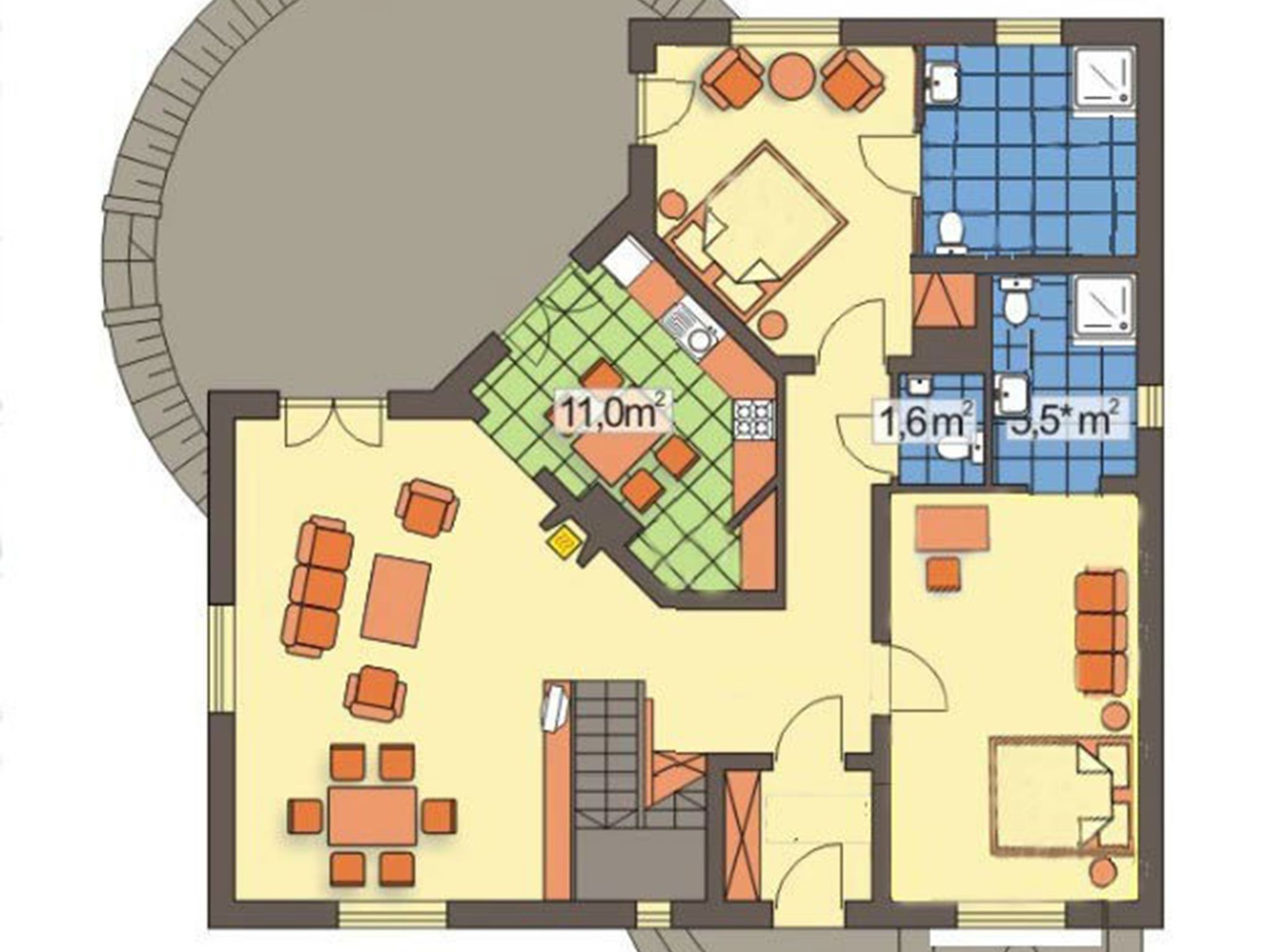 Haus mit fünf Schlafzimmern und Sauna-Dedans