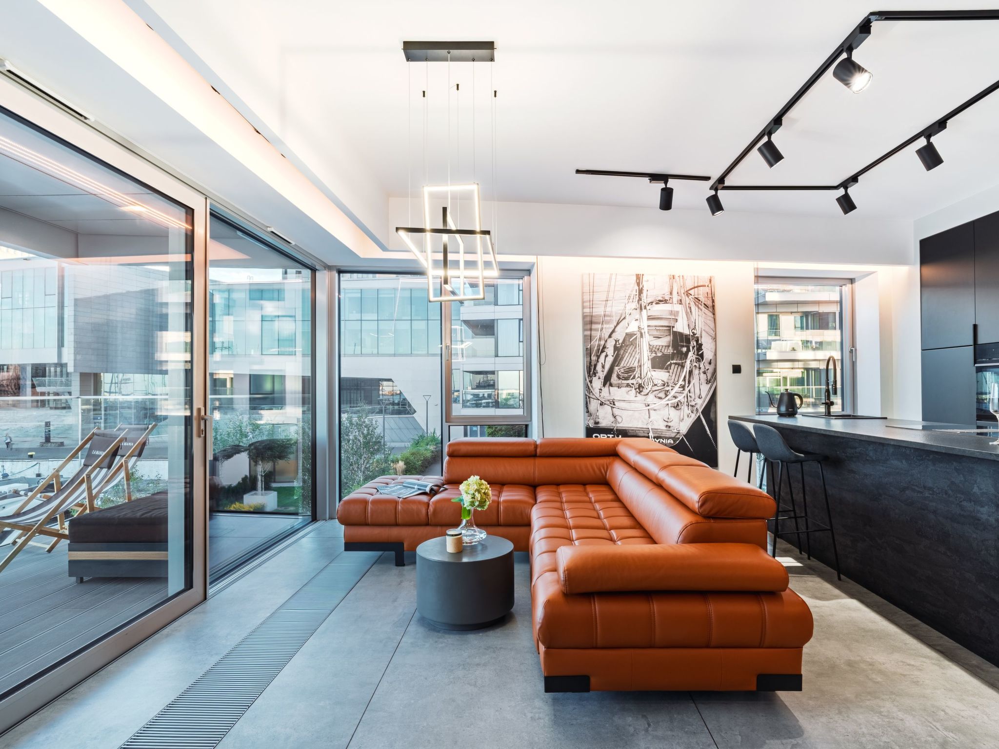 Yacht Park Apartment mit Panoramablick auf den Yachthafen in Gdynia, POLEN - Dedans