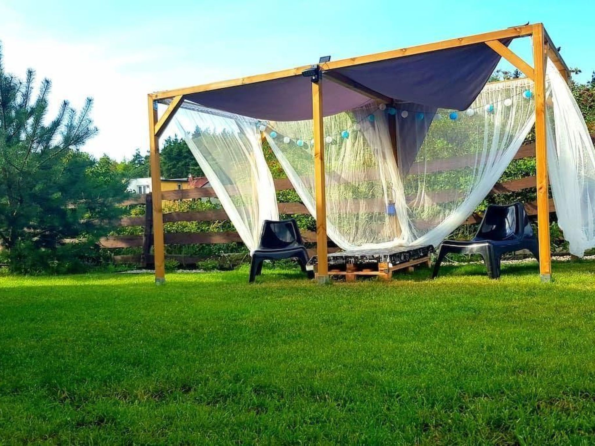 Blue Eco Cottage" Ferienhaus mit Wasserblick-Buiten