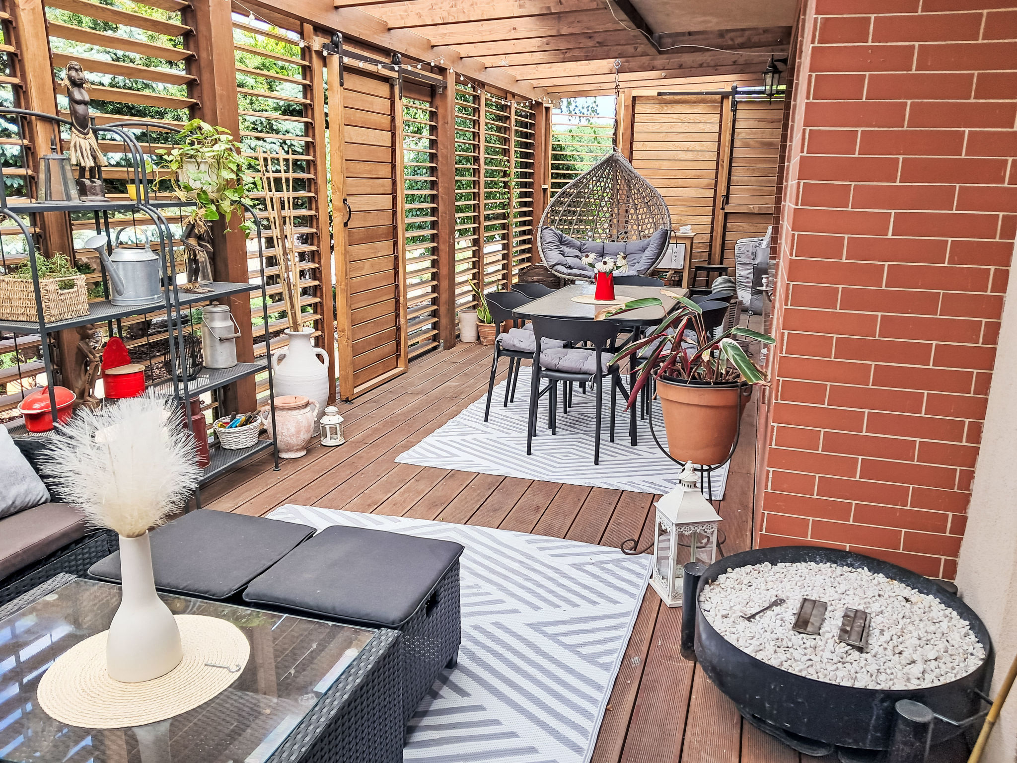 Magnolienhaus mit Sauna und Jacuzzi - Dehors
