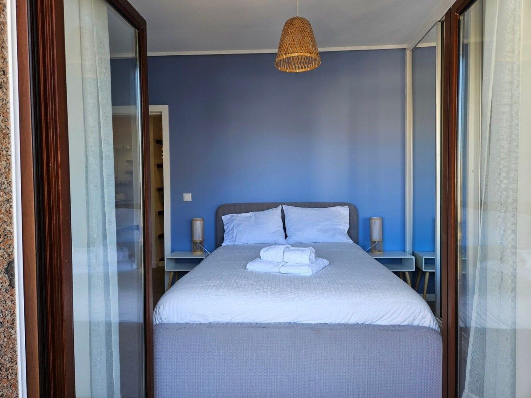 Fluss Meer Sonne am Costa Nova Strand-Binnen