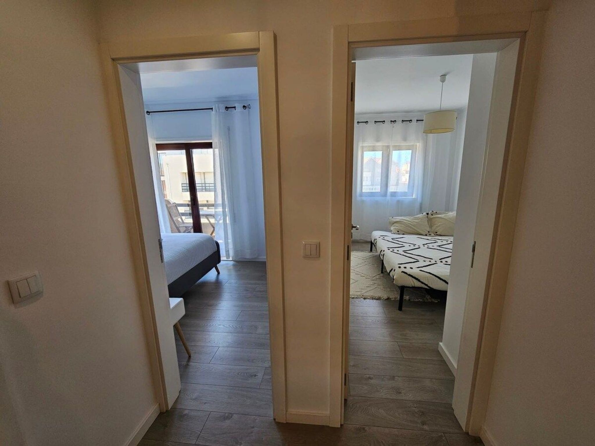 Fluss Meer Sonne am Costa Nova Strand