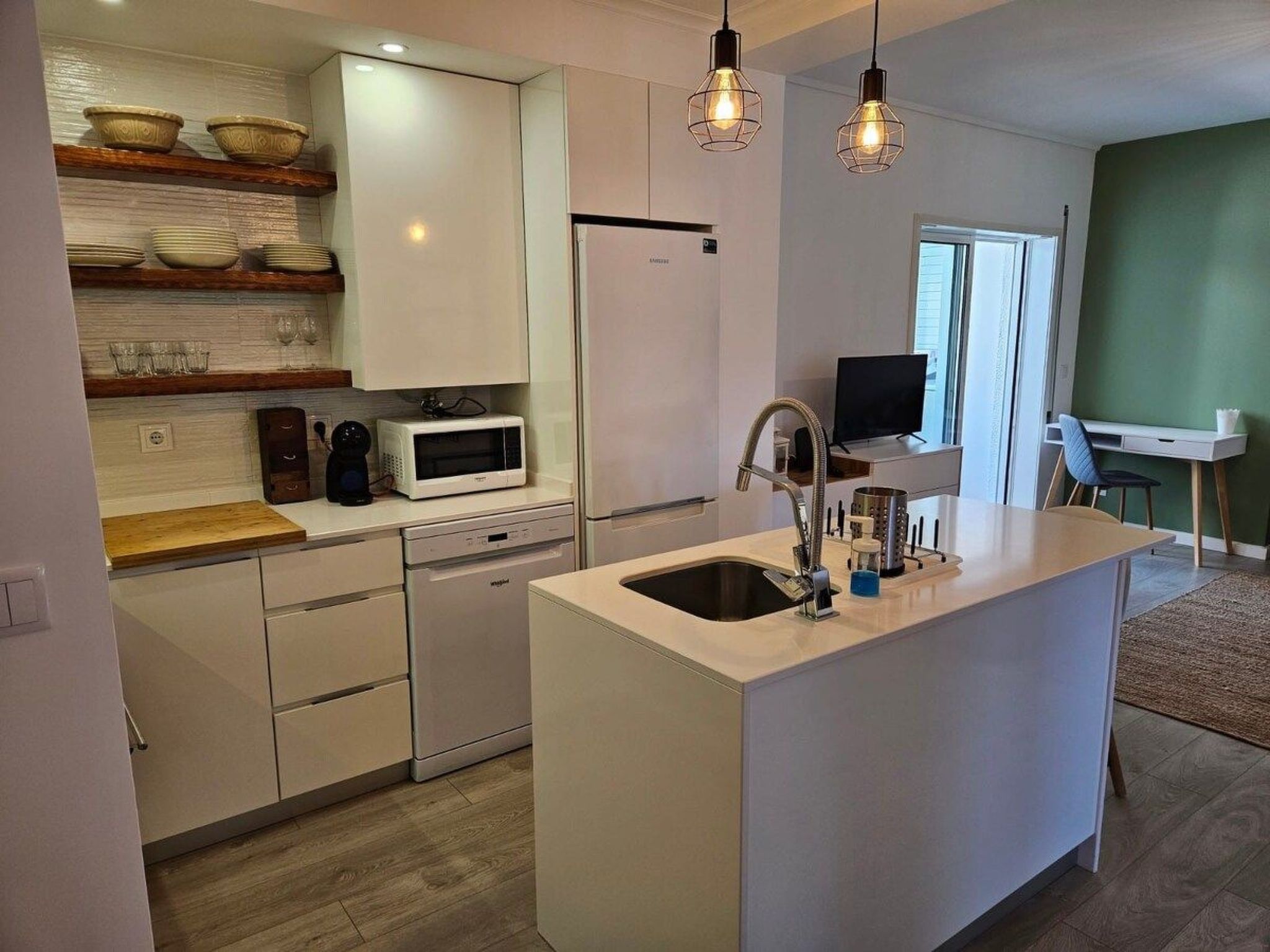 Fluss Meer Sonne am Costa Nova Strand-Binnen