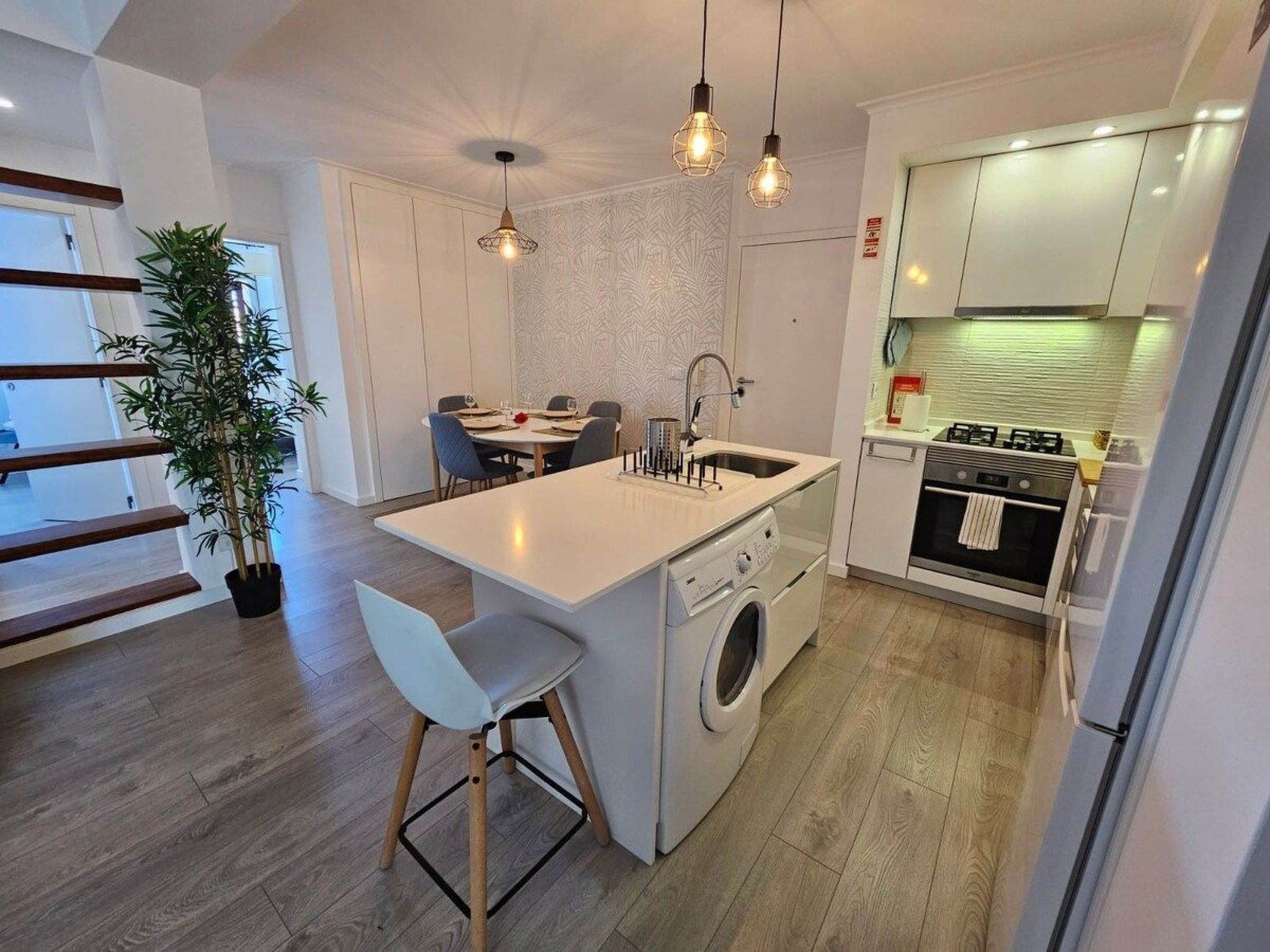 Fluss Meer Sonne am Costa Nova Strand-Binnen