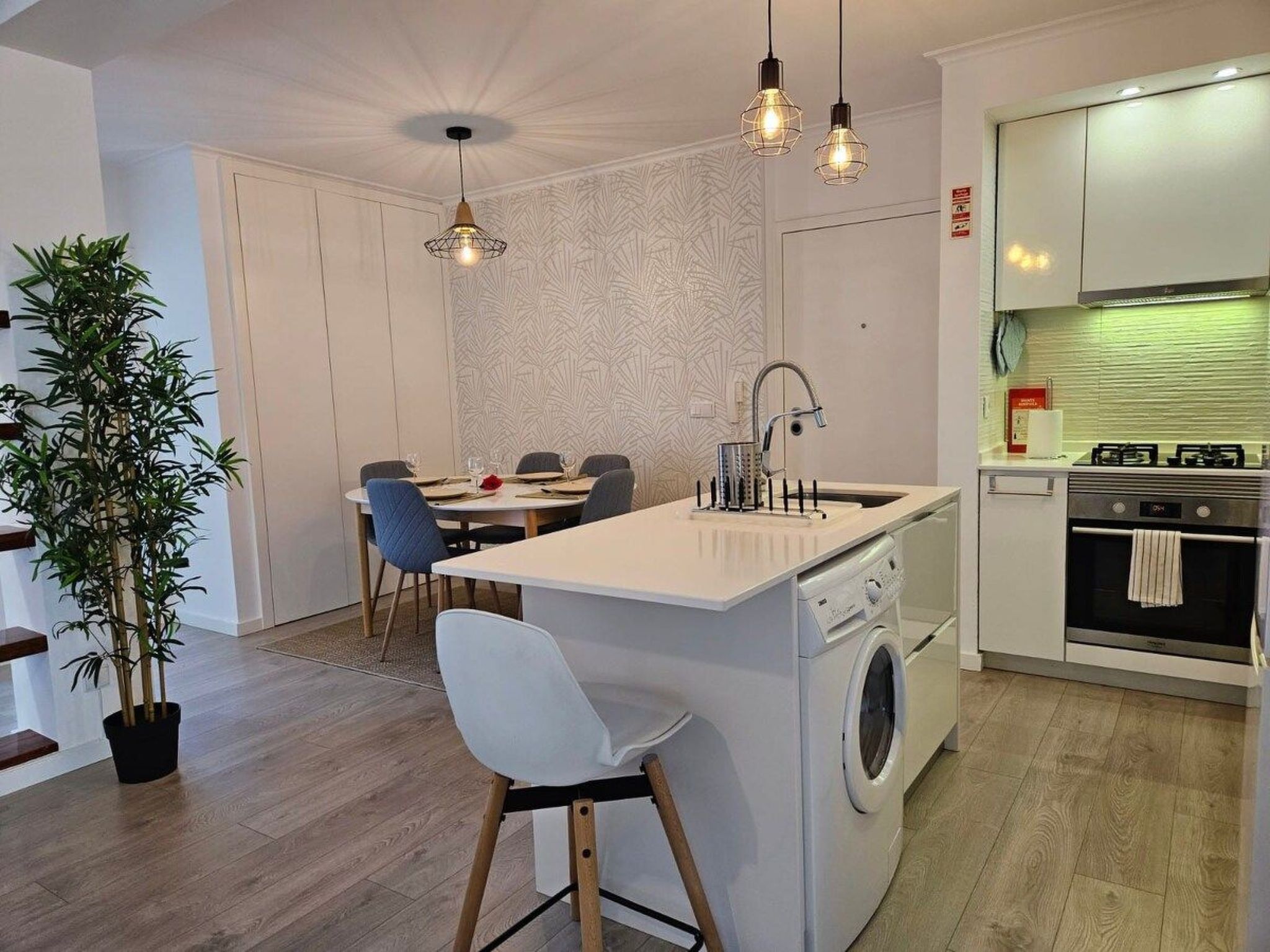 Fluss Meer Sonne am Costa Nova Strand-Binnen