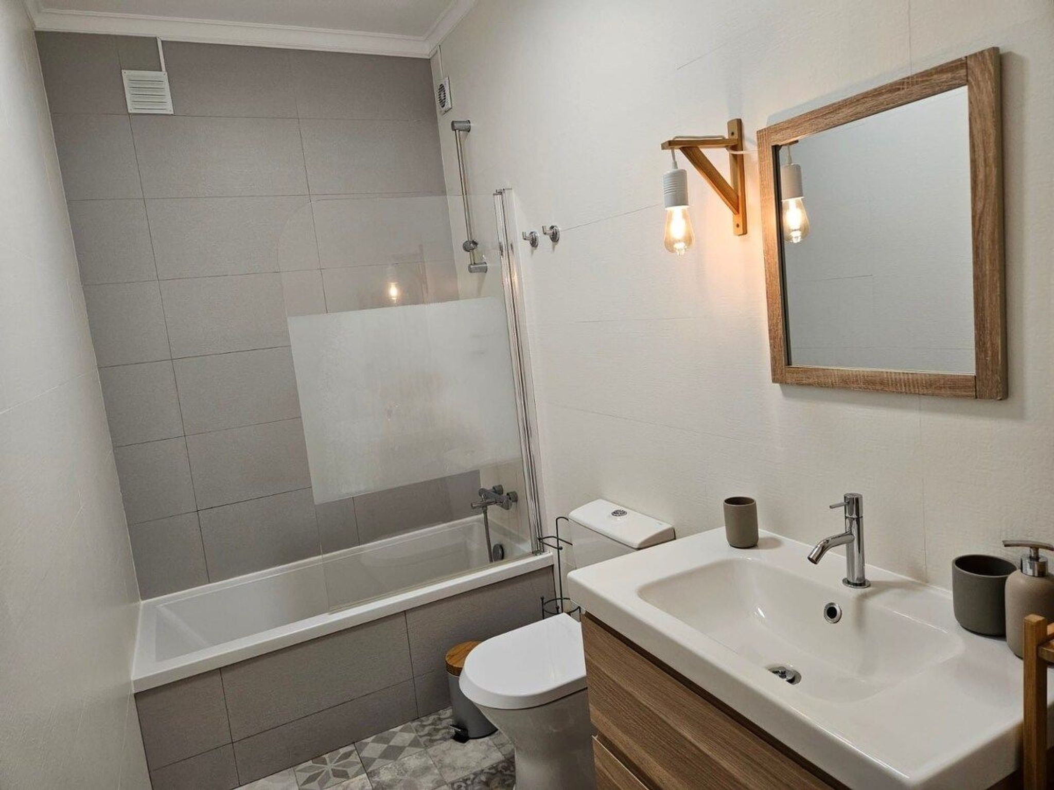 Fluss Meer Sonne am Costa Nova Strand-Binnen